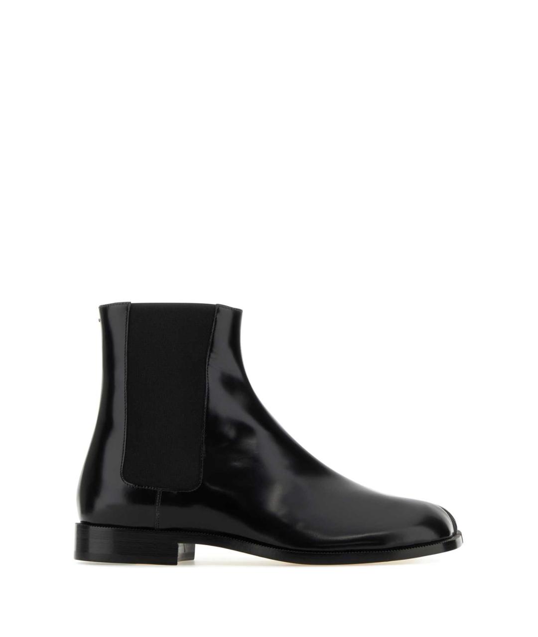 MAISON MARGIELA Черные кожаные высокие ботинки, фото 1