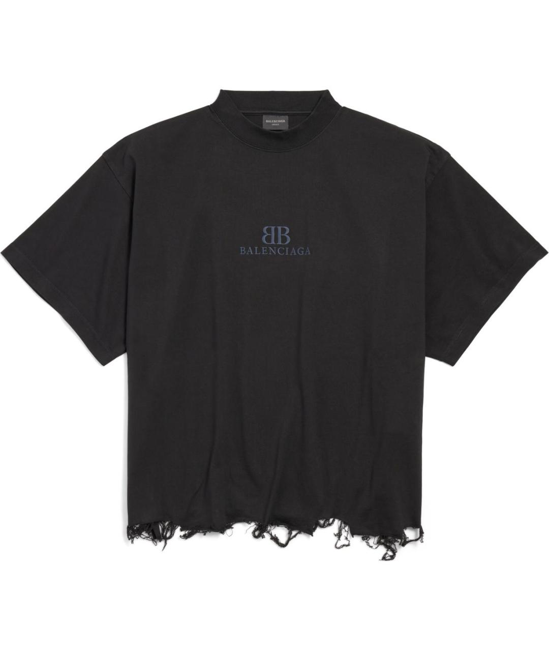 BALENCIAGA Черная футболка, фото 1