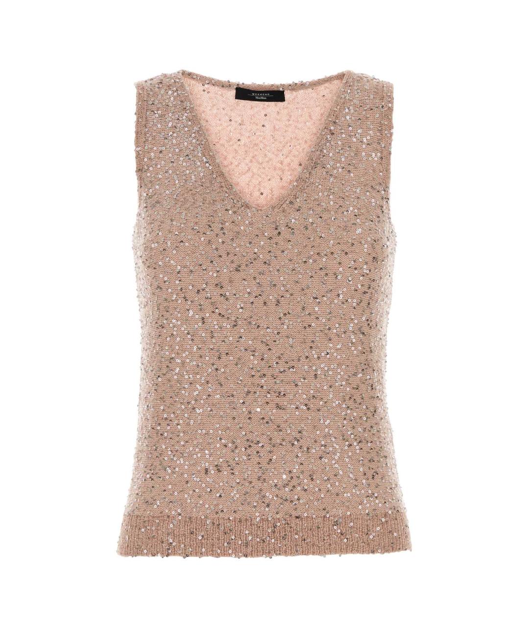 WEEKEND MAX MARA Розовая полиамидовая майка, фото 1