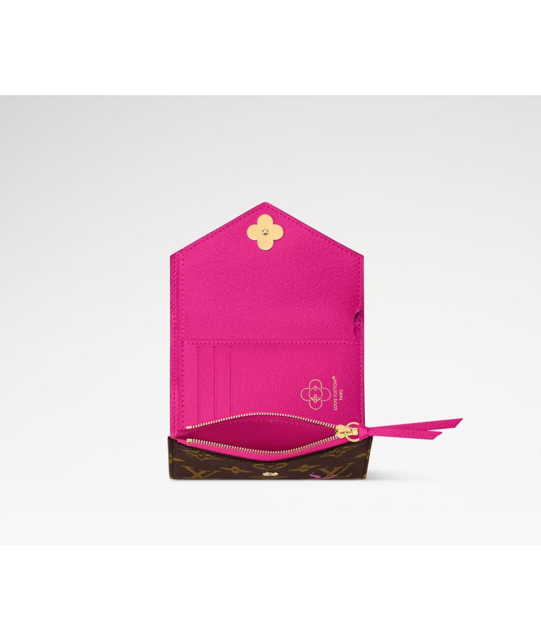 LOUIS VUITTON Коричневый кожаный кошелек, фото 2