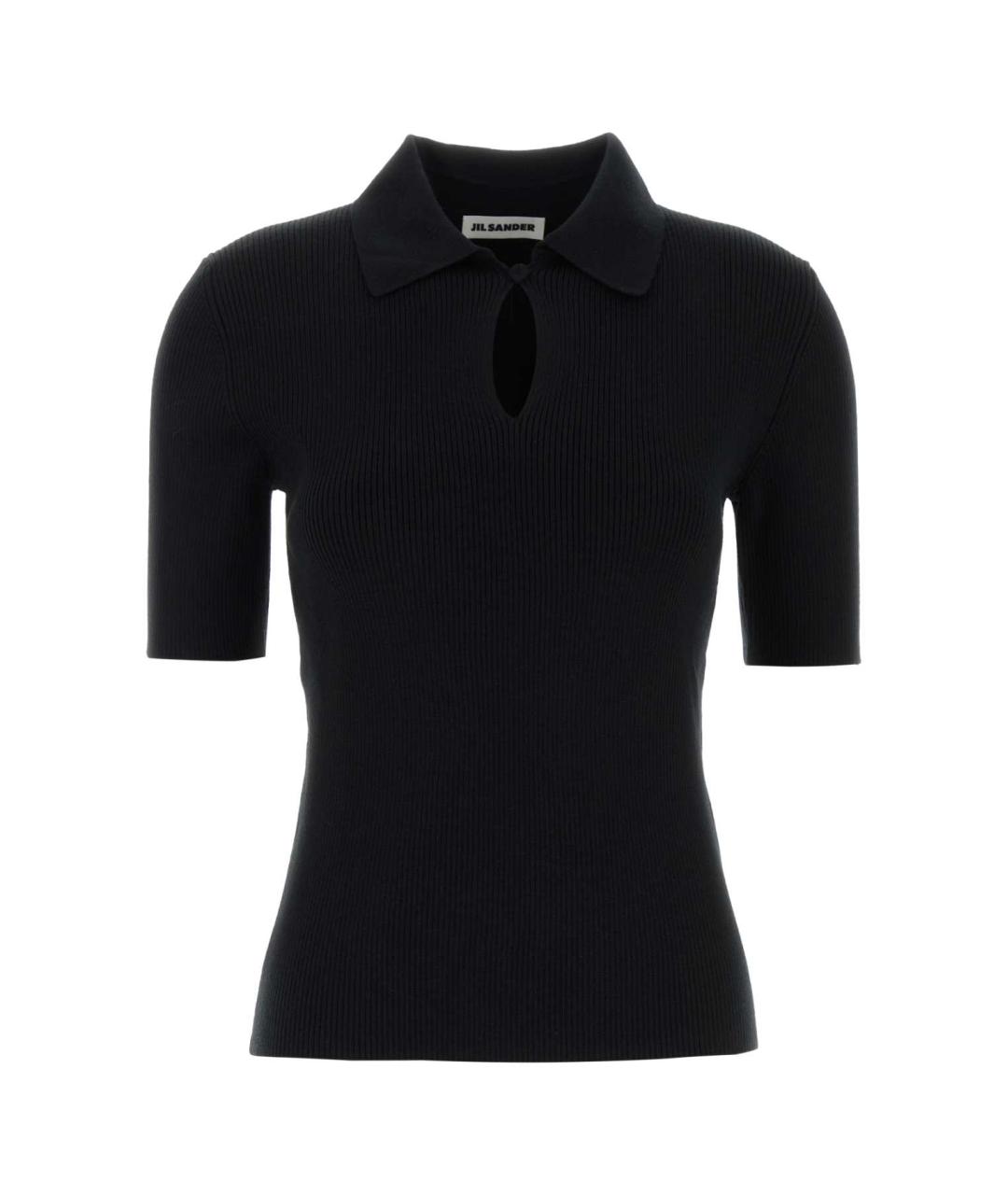 JIL SANDER Черная шерстяная блузы, фото 1