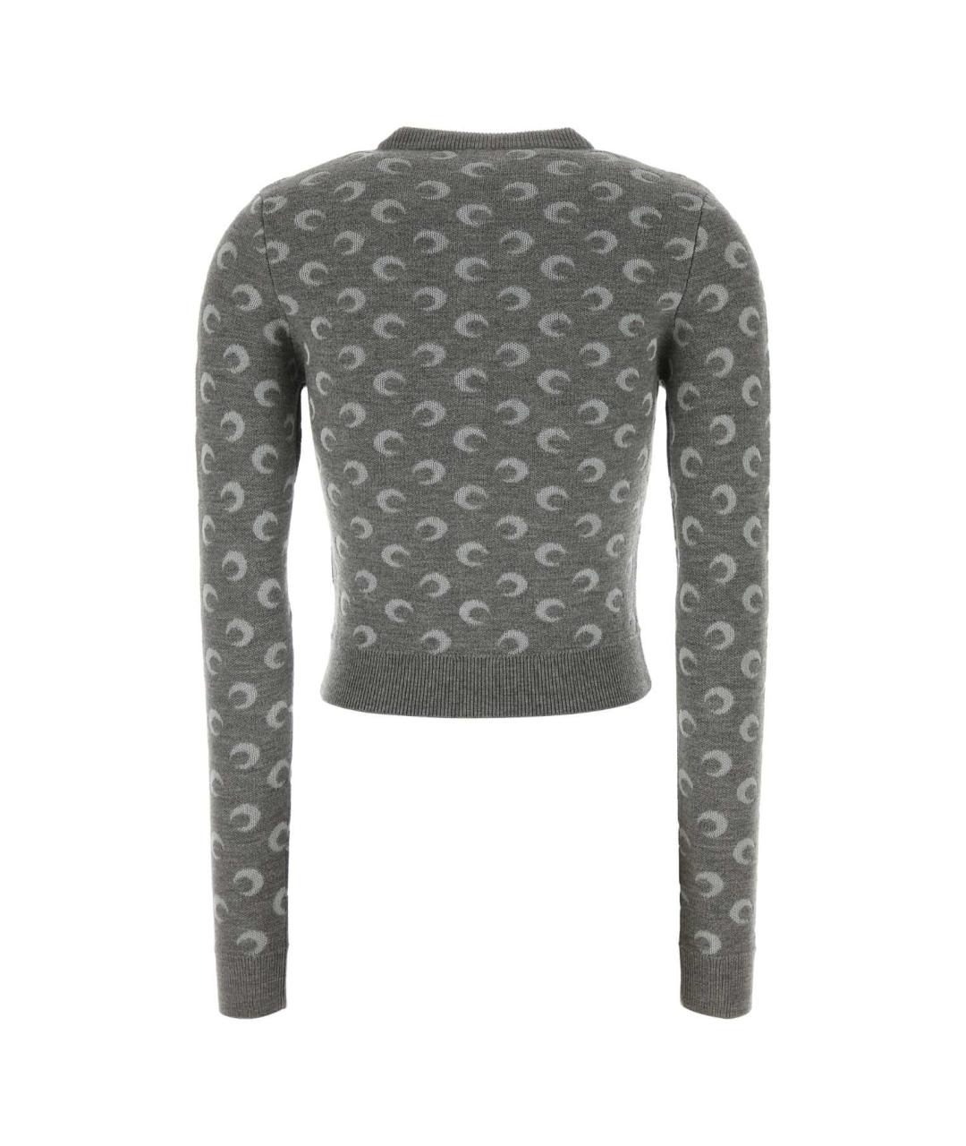 MARINE SERRE Серый шерстяной кардиган, фото 2