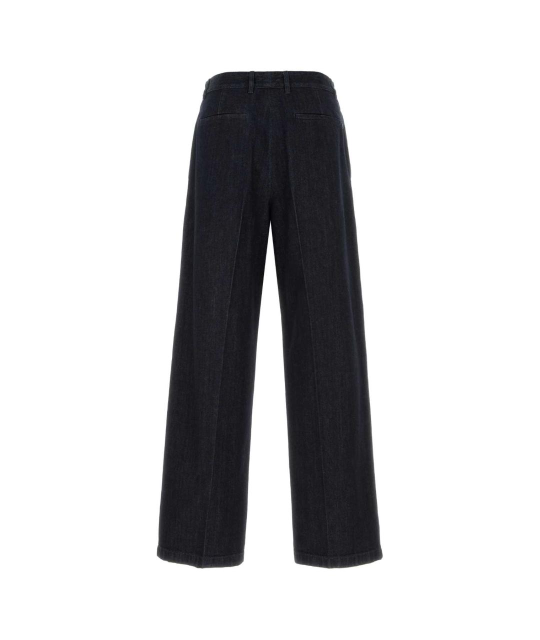 JIL SANDER Темно-синие хлопковые повседневные брюки, фото 2