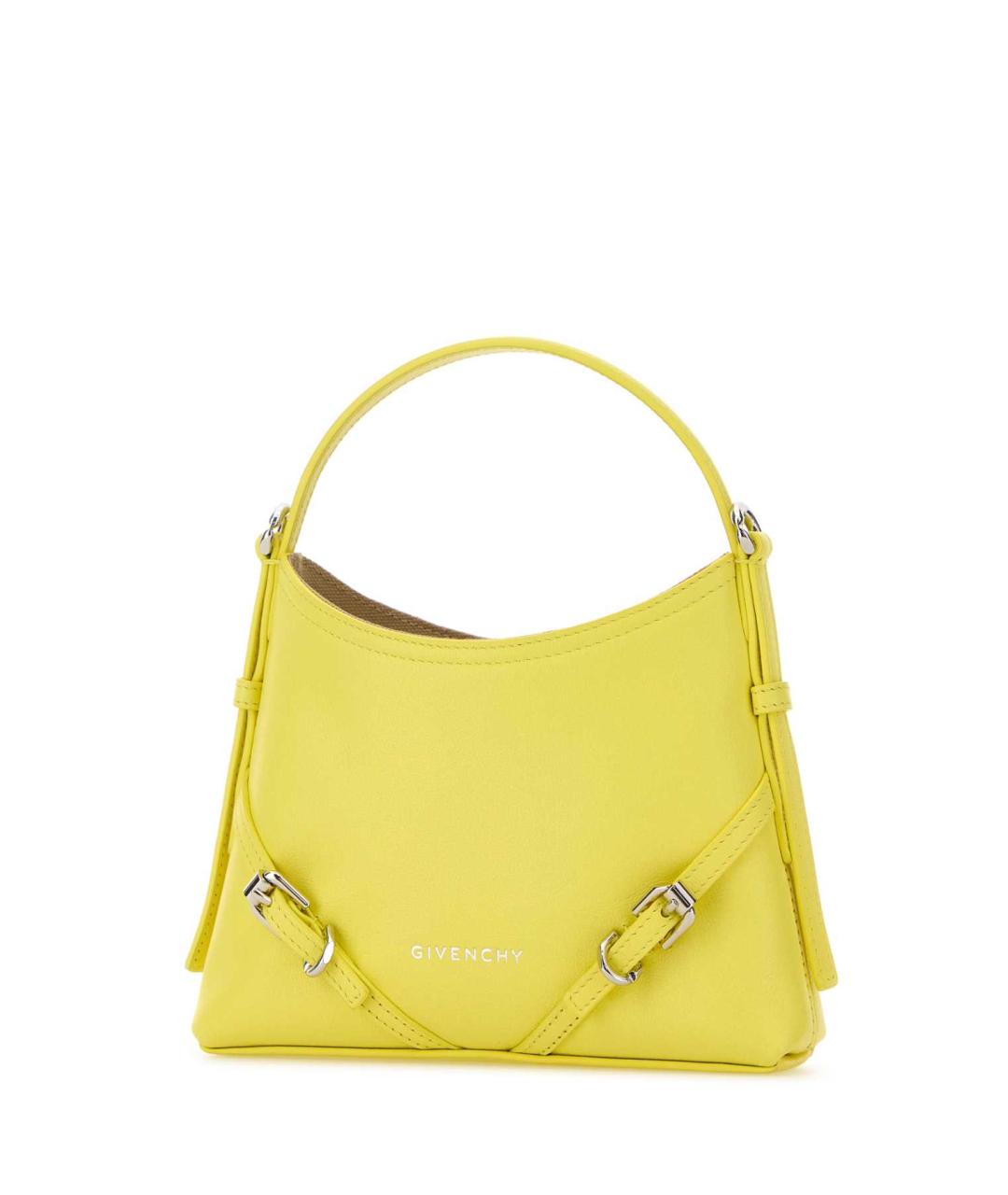 GIVENCHY Желтая кожаная сумка с короткими ручками, фото 2