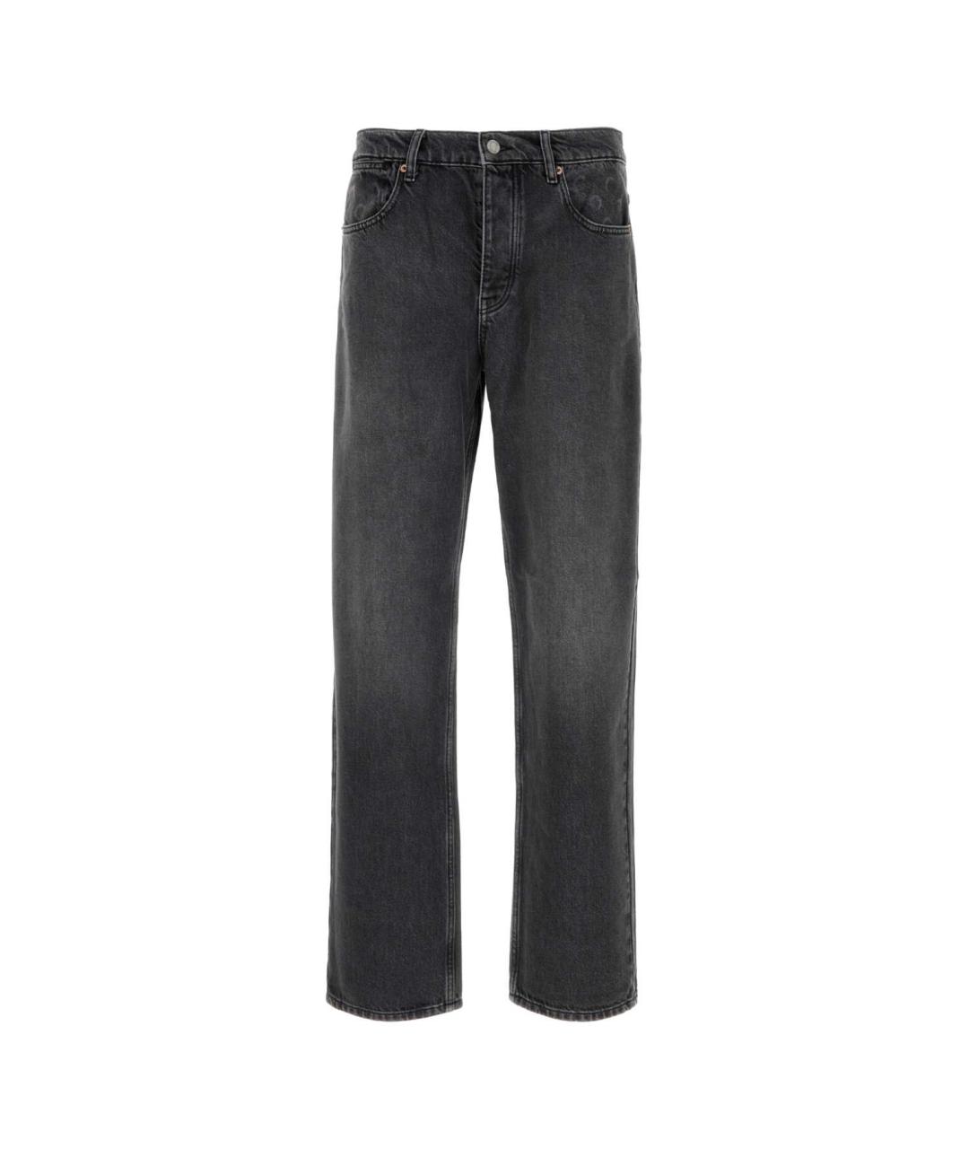 MARINE SERRE Серые хлопковые прямые джинсы, фото 1