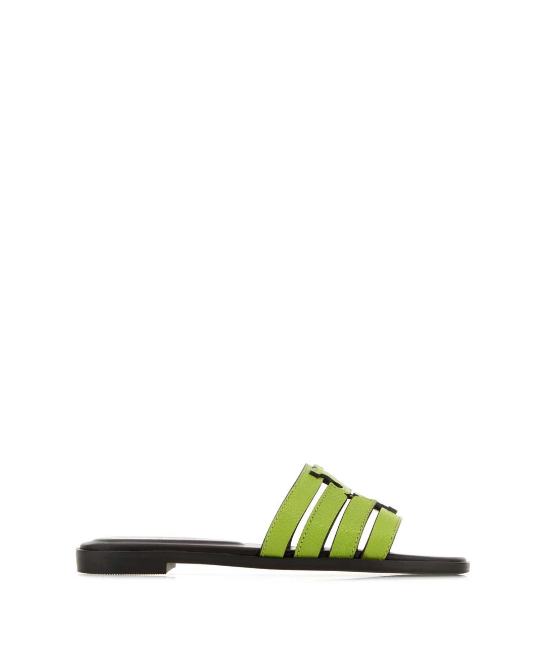 TORY BURCH Зеленые кожаные шлепанцы, фото 1