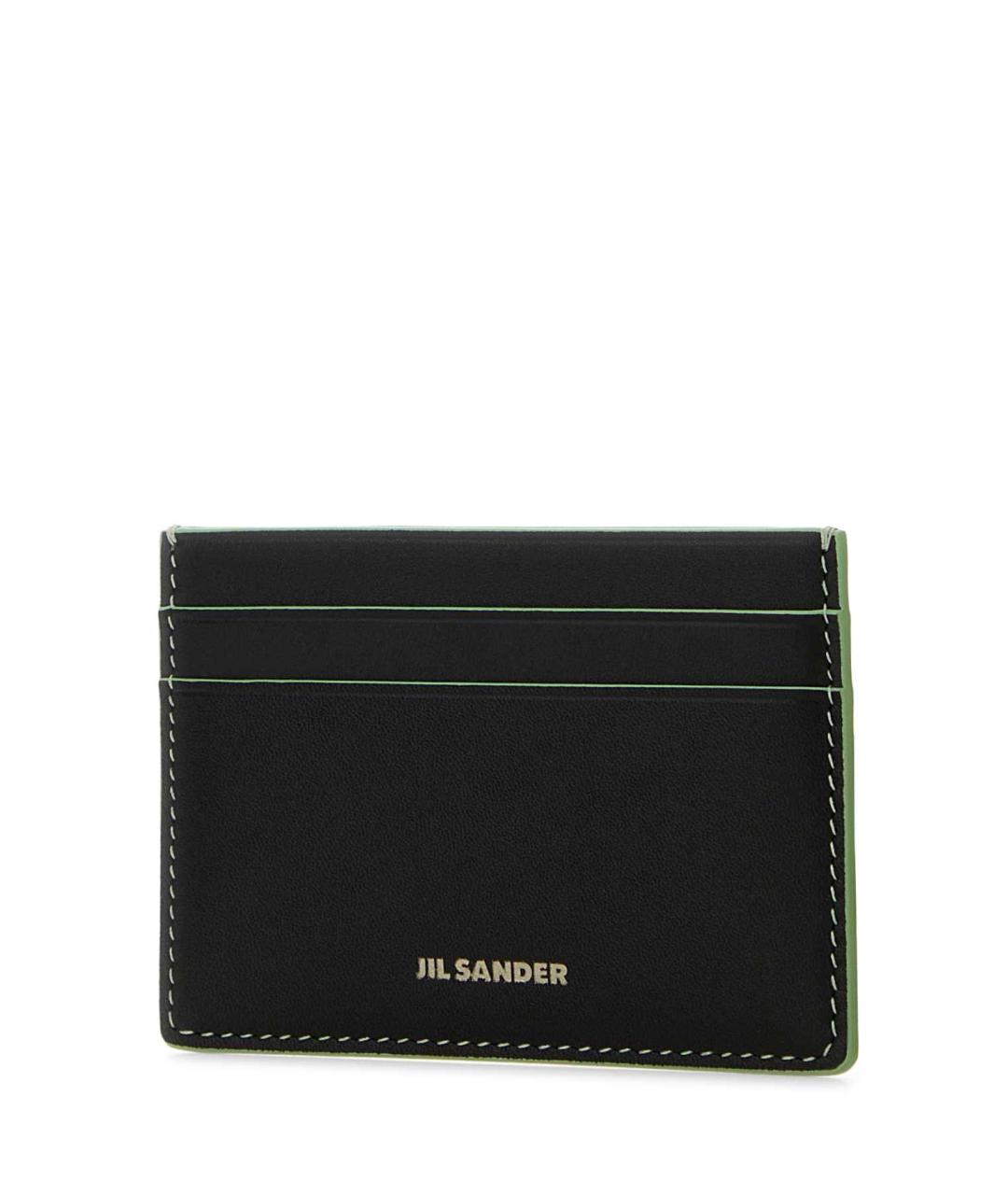 JIL SANDER Черный кожаный кардхолдер, фото 2