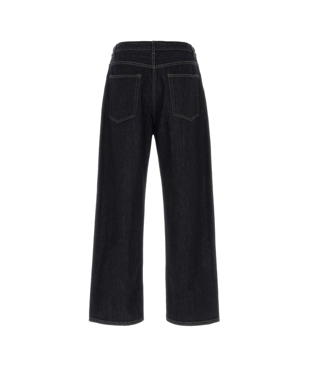 JIL SANDER Синие хлопковые прямые джинсы, фото 2