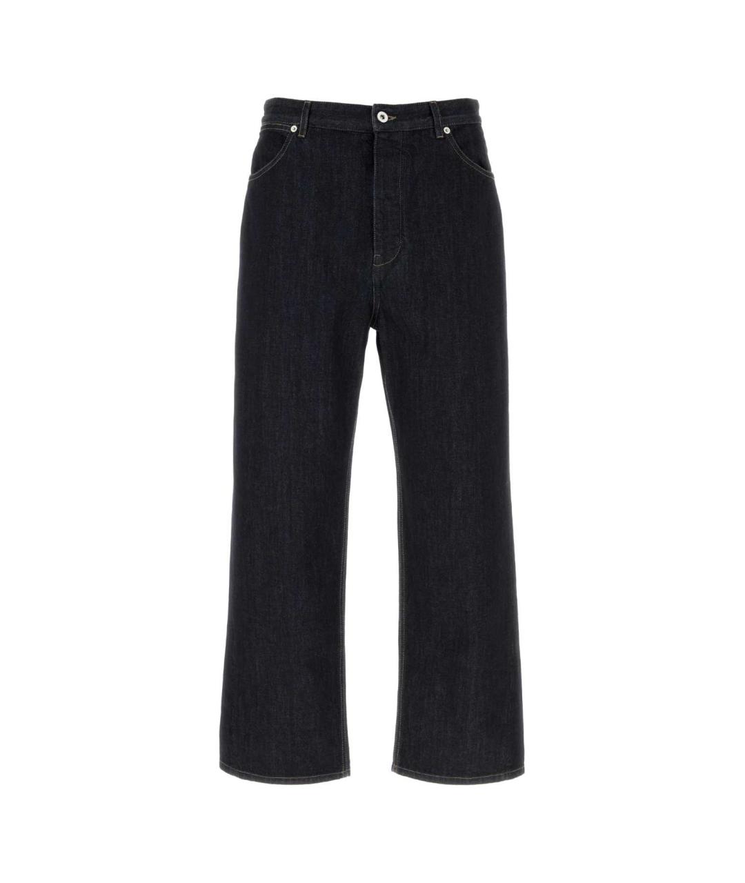 JIL SANDER Синие хлопковые прямые джинсы, фото 1