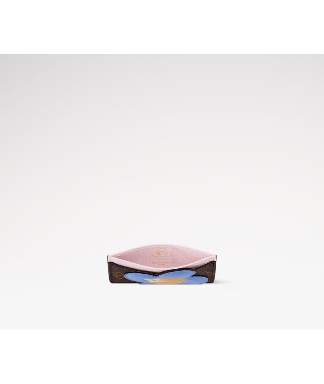 LOUIS VUITTON Коричневый кожаный кардхолдер, фото 3