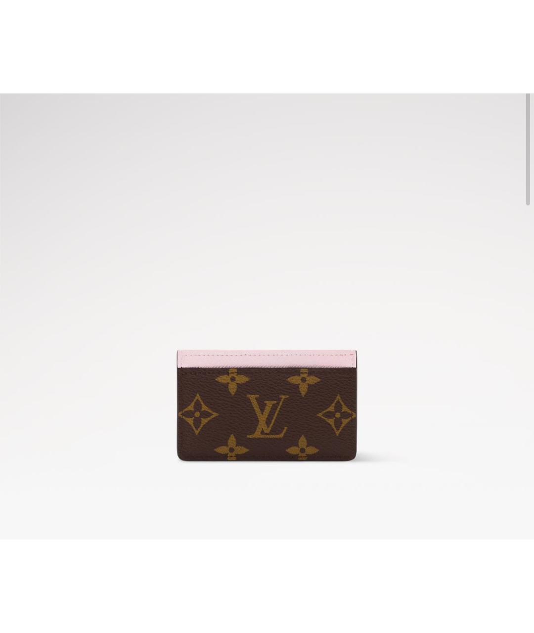 LOUIS VUITTON Коричневый кожаный кардхолдер, фото 2