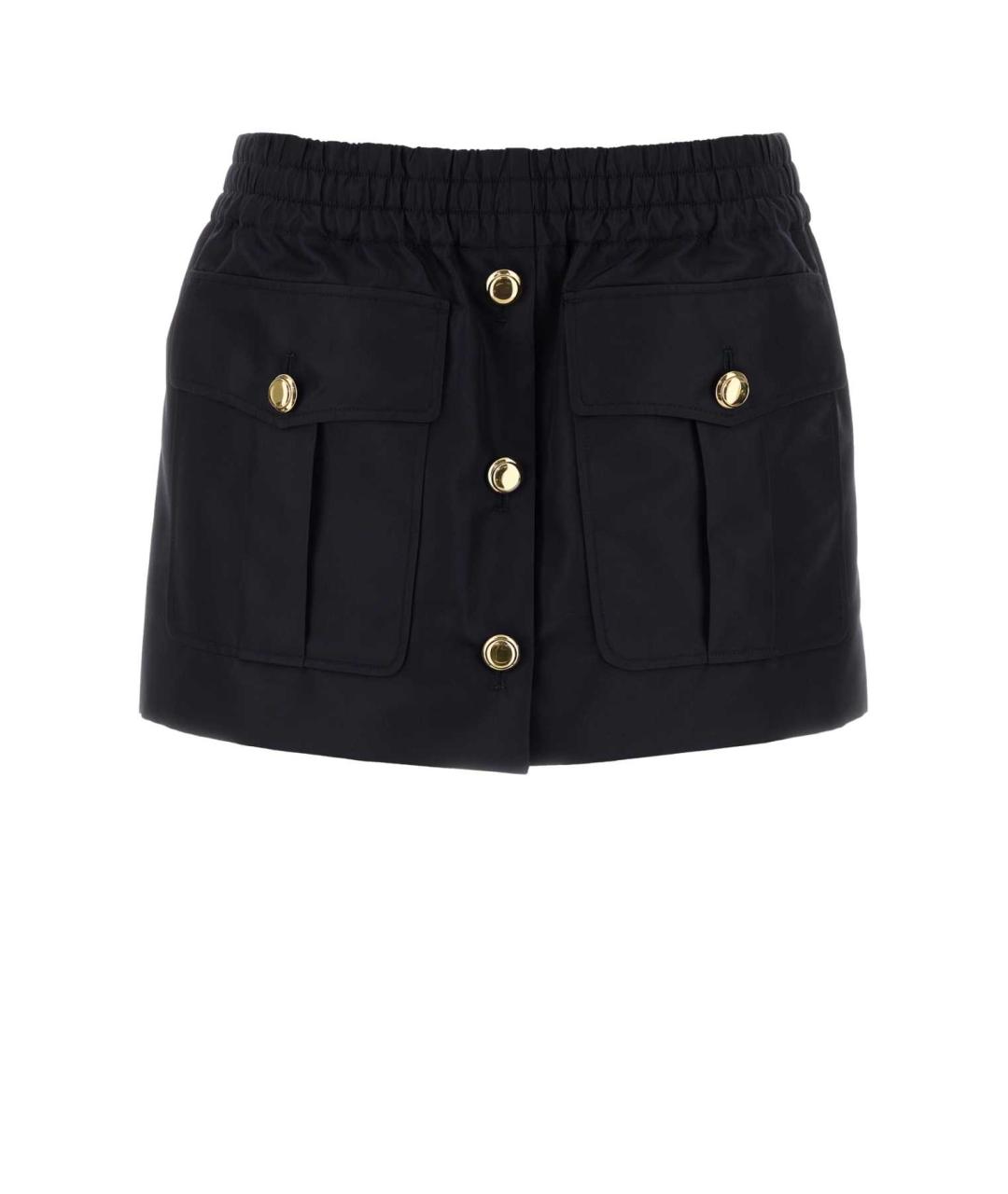 MIU MIU Синяя полиамидовая юбка мини, фото 1