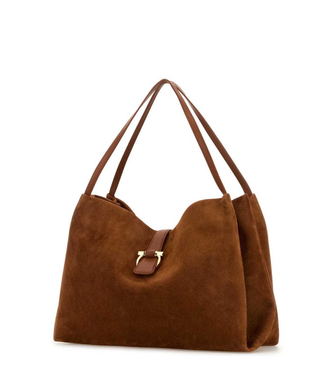 FERRAGAMO Бежевая кожаная сумка тоут, фото 2