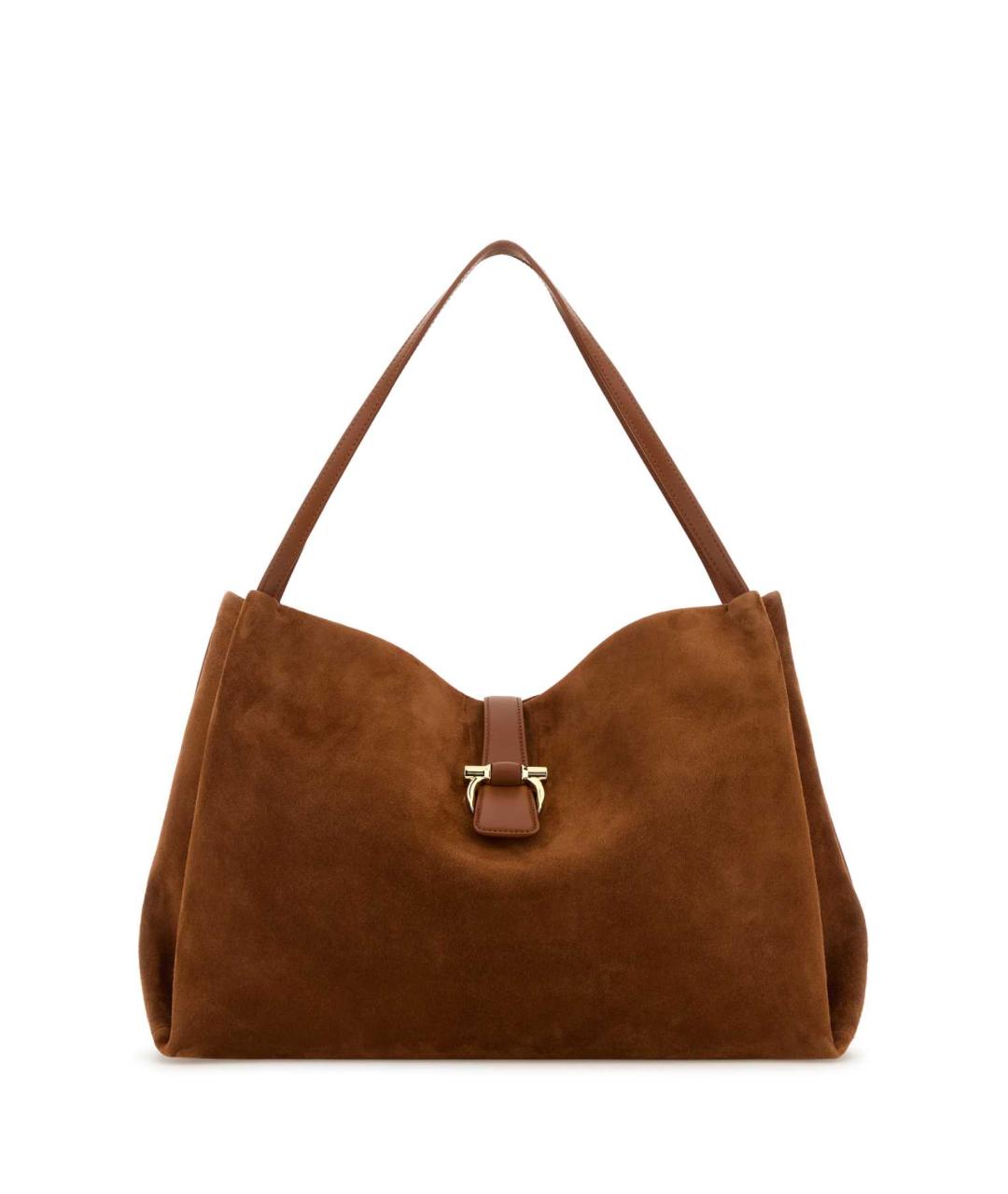 FERRAGAMO Бежевая кожаная сумка тоут, фото 1