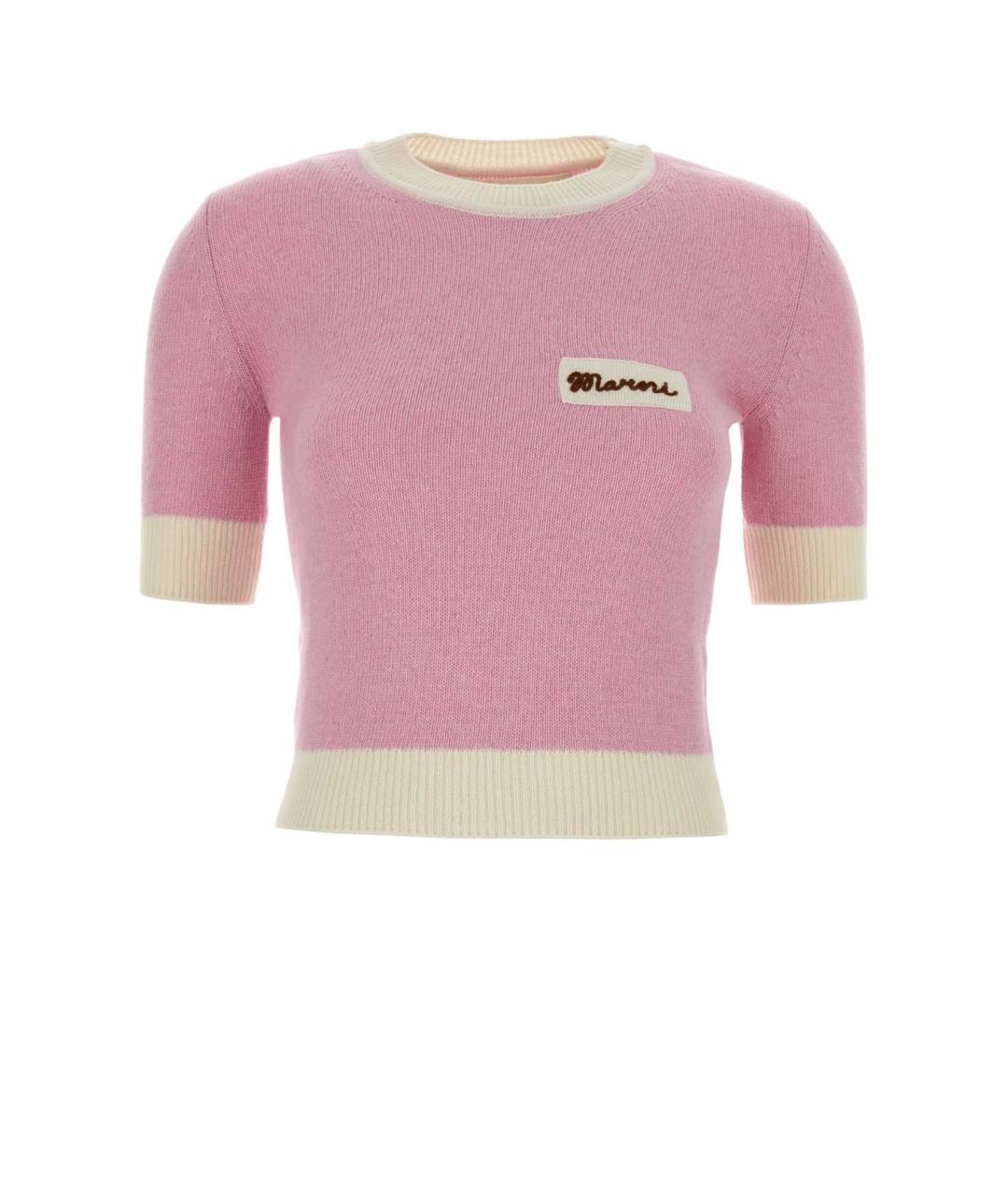 MARNI Розовый шерстяной джемпер / свитер, фото 1
