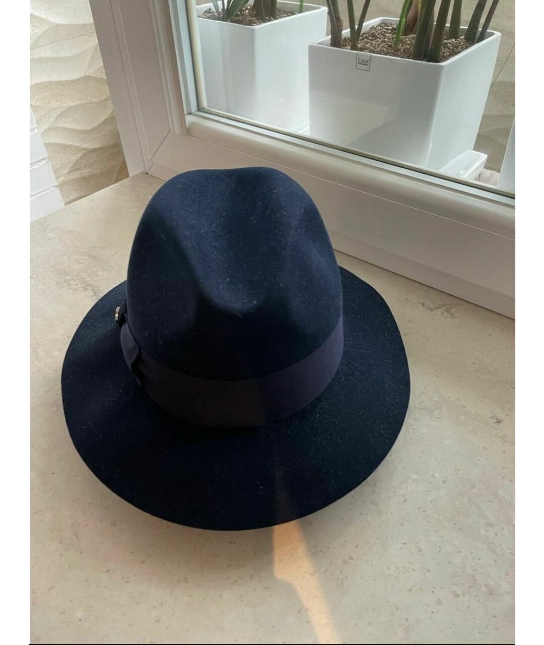 LORO PIANA Темно-синяя шляпа, фото 3