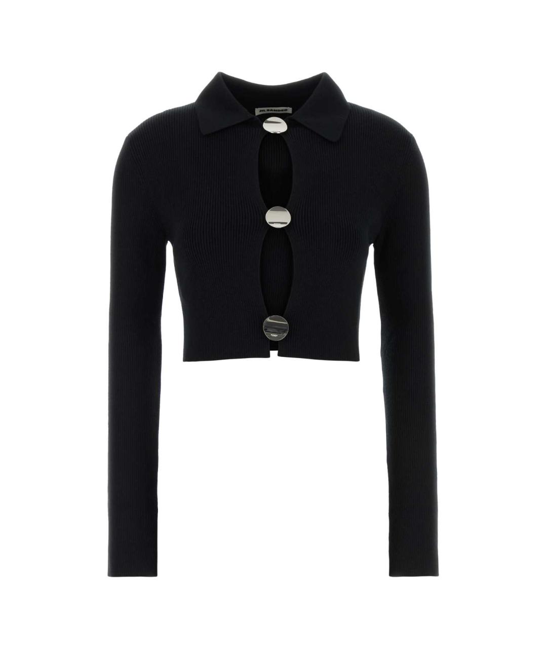 JIL SANDER Черный шерстяной кардиган, фото 1