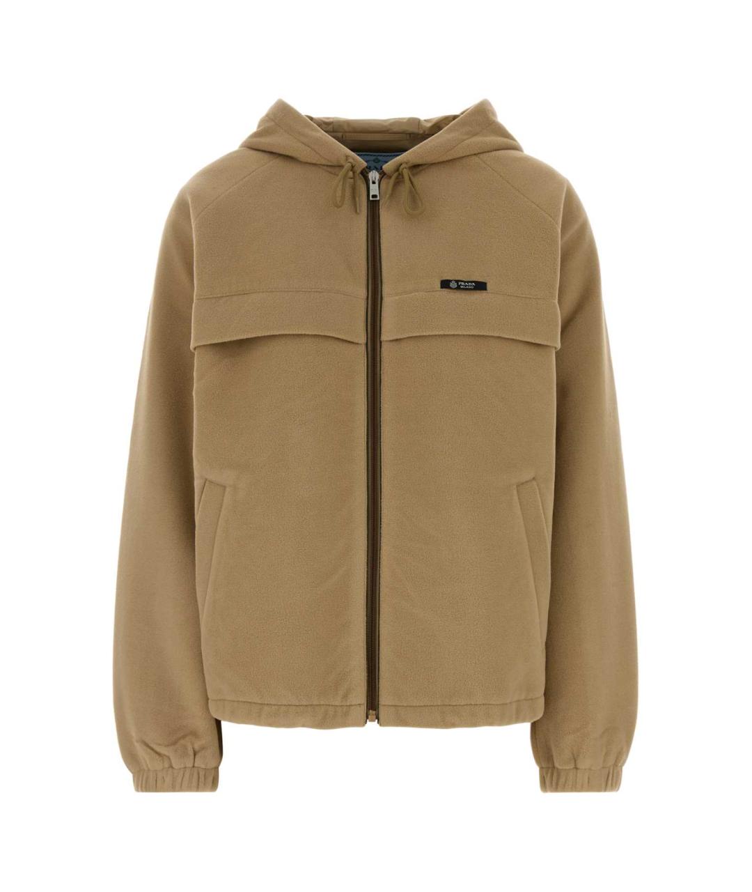 PRADA Бежевая полиэстеровая куртка, фото 1