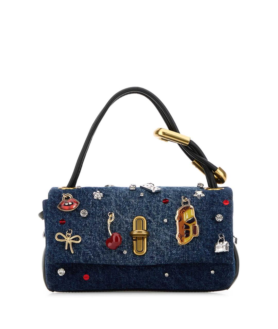 MARC JACOBS Синяя деним сумка с короткими ручками, фото 1