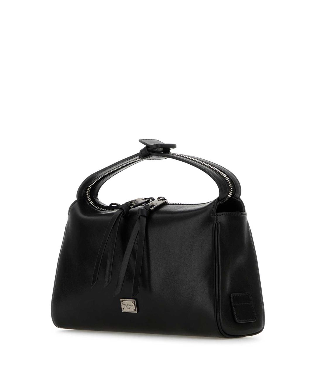 DOLCE&GABBANA Черная кожаная сумка на плечо, фото 2