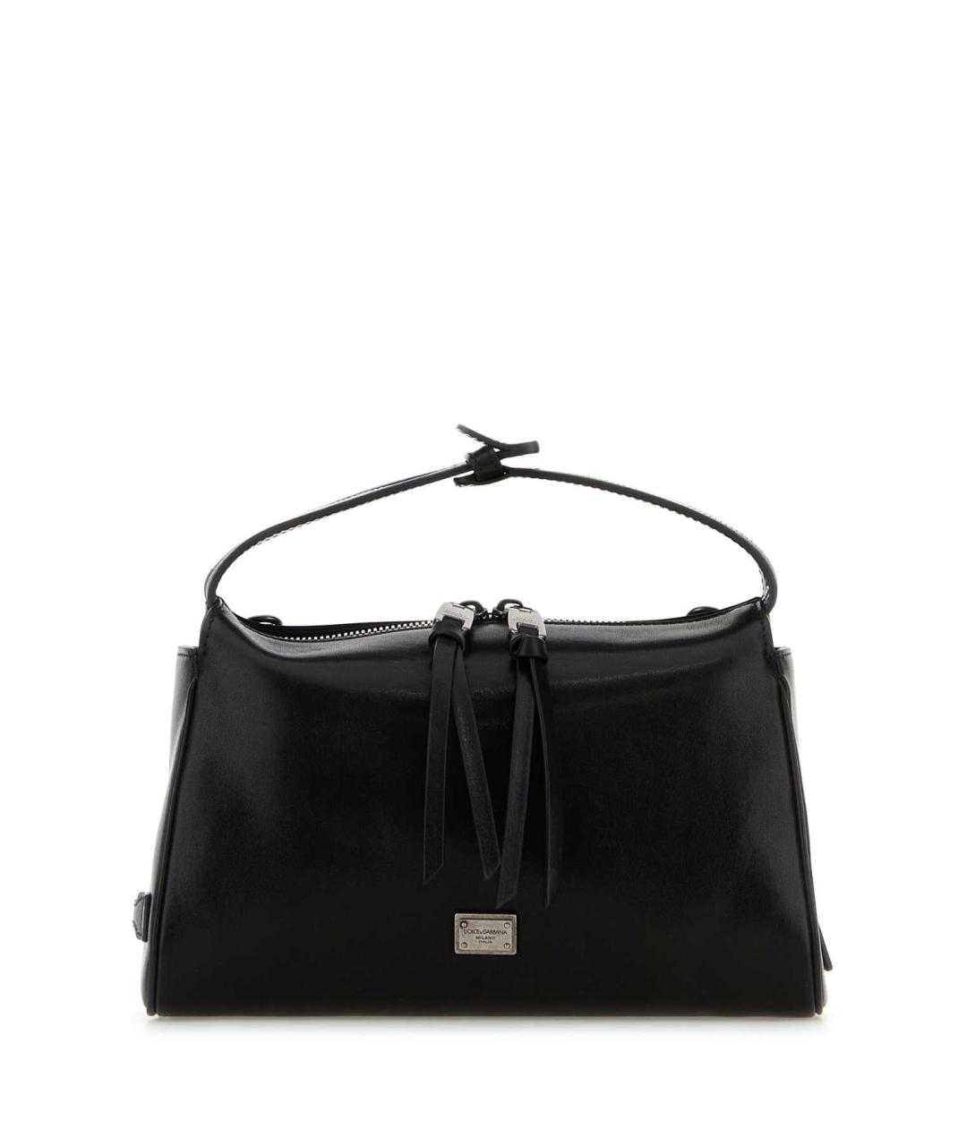 DOLCE&GABBANA Черная кожаная сумка на плечо, фото 1
