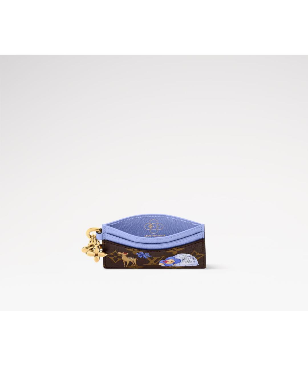 LOUIS VUITTON Коричневый кожаный кардхолдер, фото 2