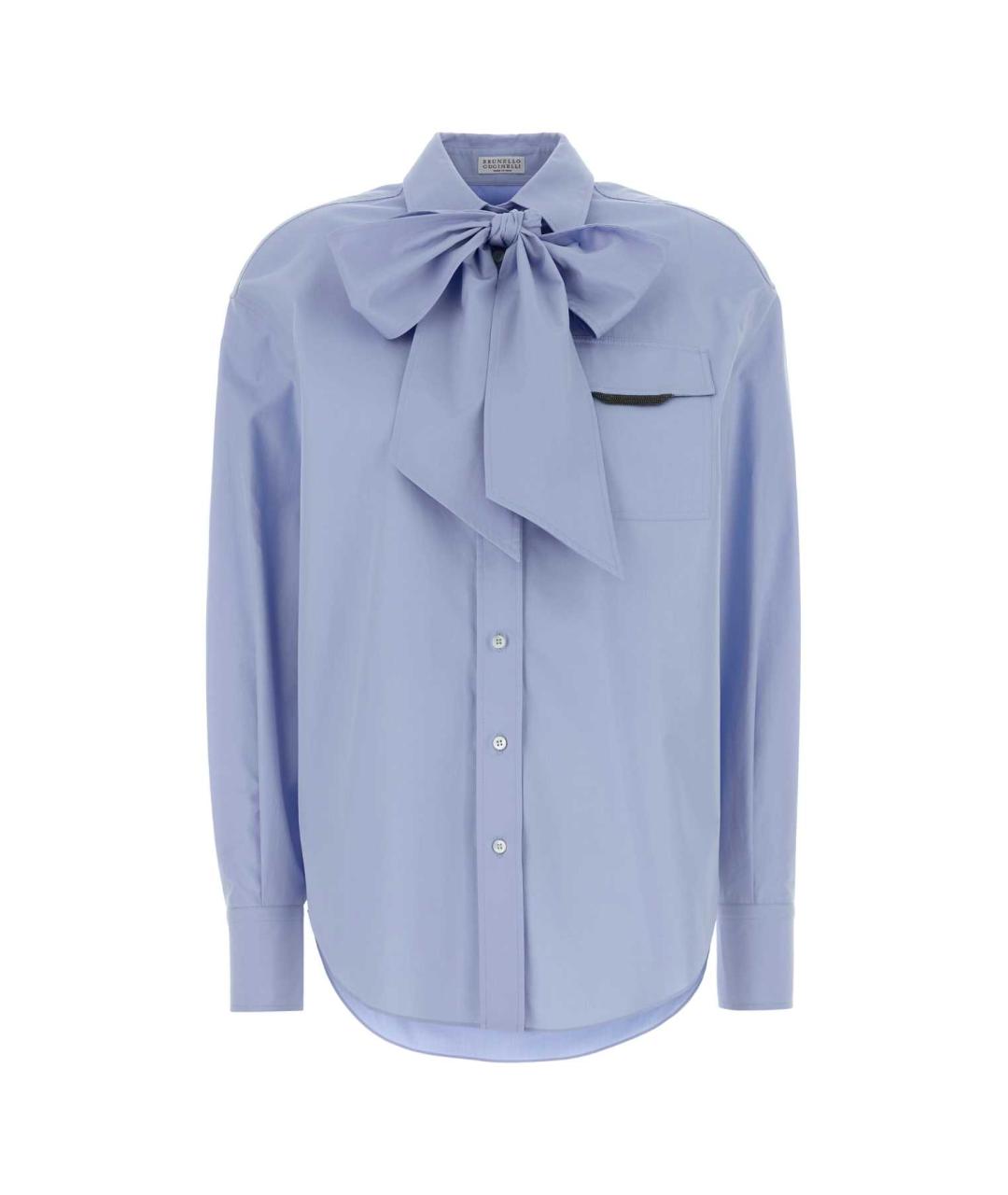 BRUNELLO CUCINELLI Голубая хлопковая рубашка, фото 1