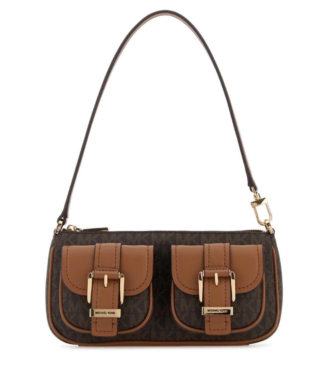 MICHAEL KORS Коричневая тканевая сумка через плечо, фото 1