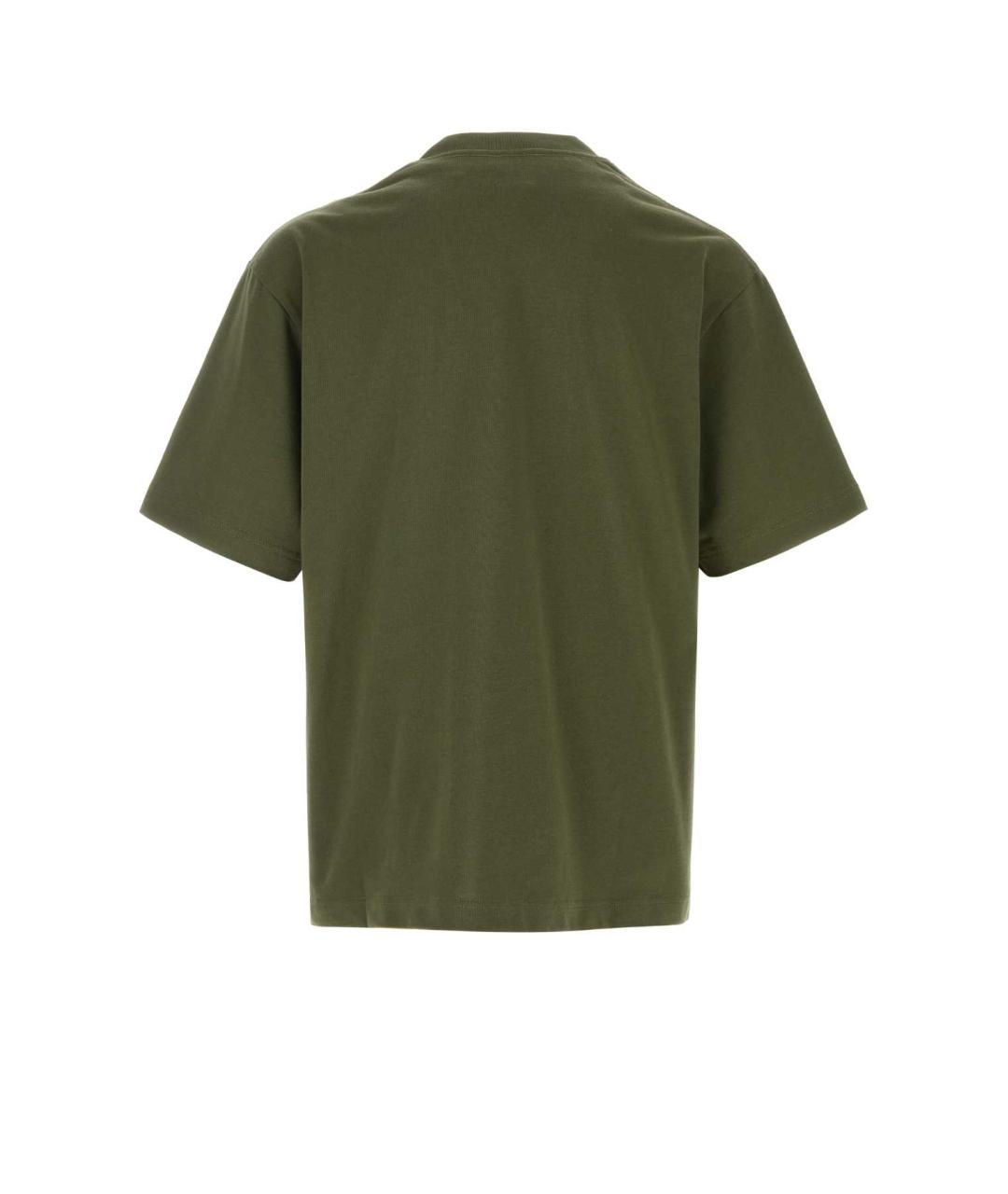 GUCCI Хаки хлопковая футболка, фото 2