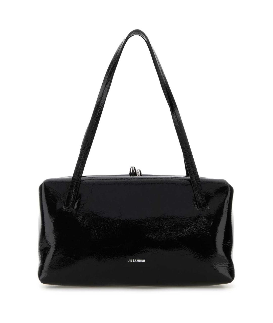 JIL SANDER Черная кожаная сумка тоут, фото 1