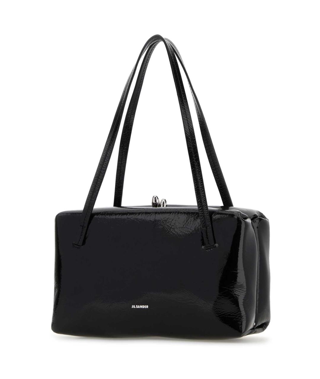 JIL SANDER Черная кожаная сумка тоут, фото 2