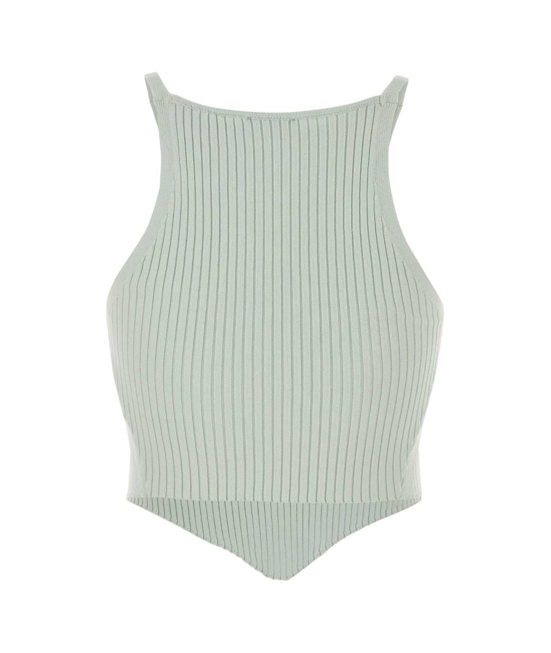 COURREGES Зеленая вискозная майка, фото 2