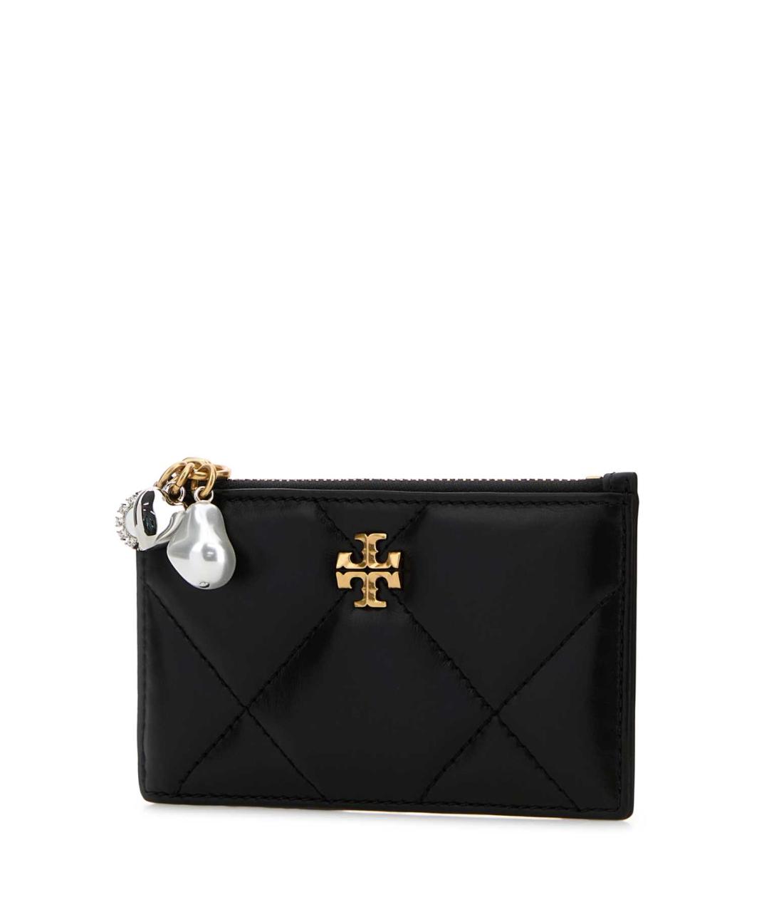 TORY BURCH Черный кожаный кошелек, фото 2