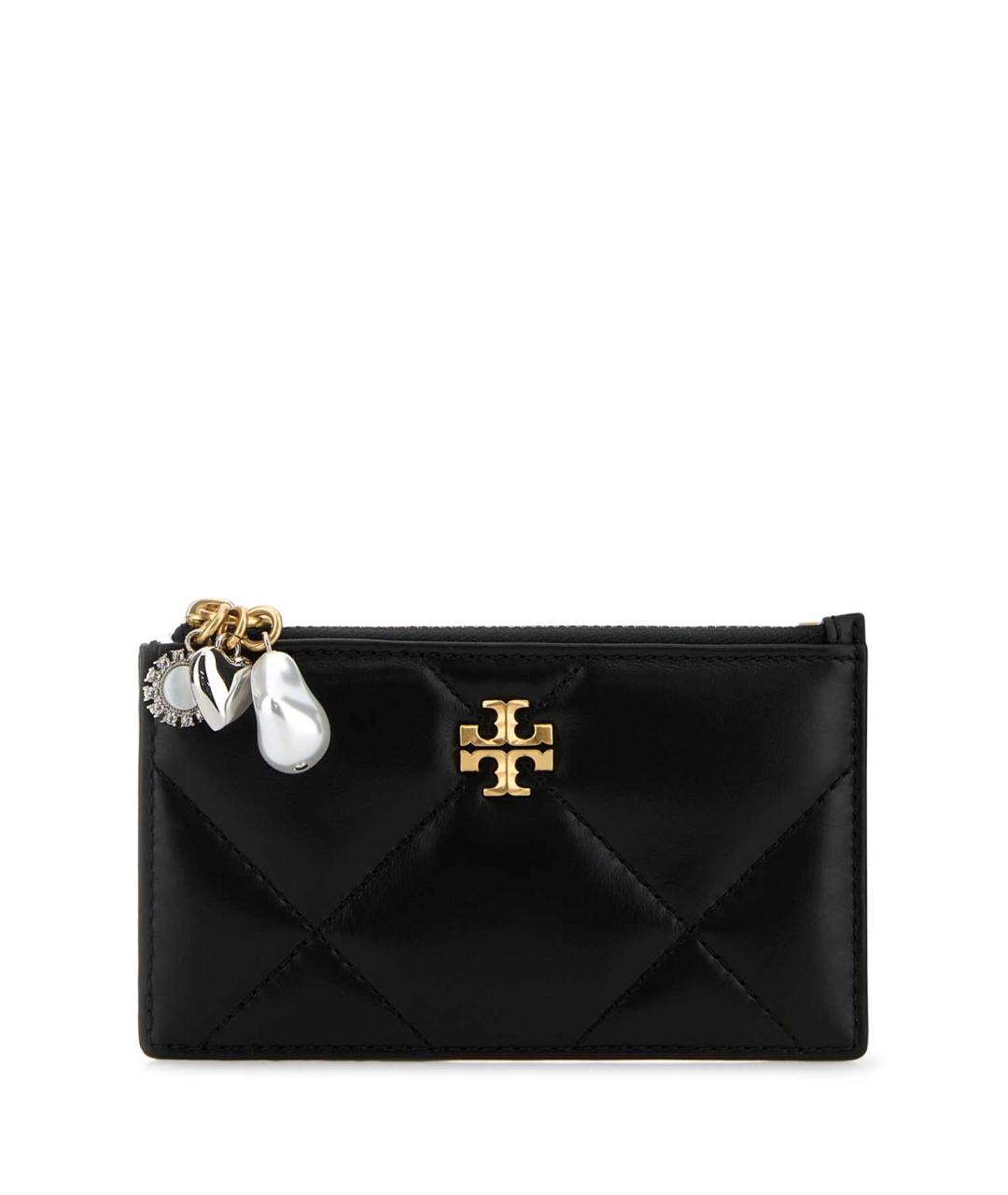 TORY BURCH Черный кожаный кошелек, фото 1