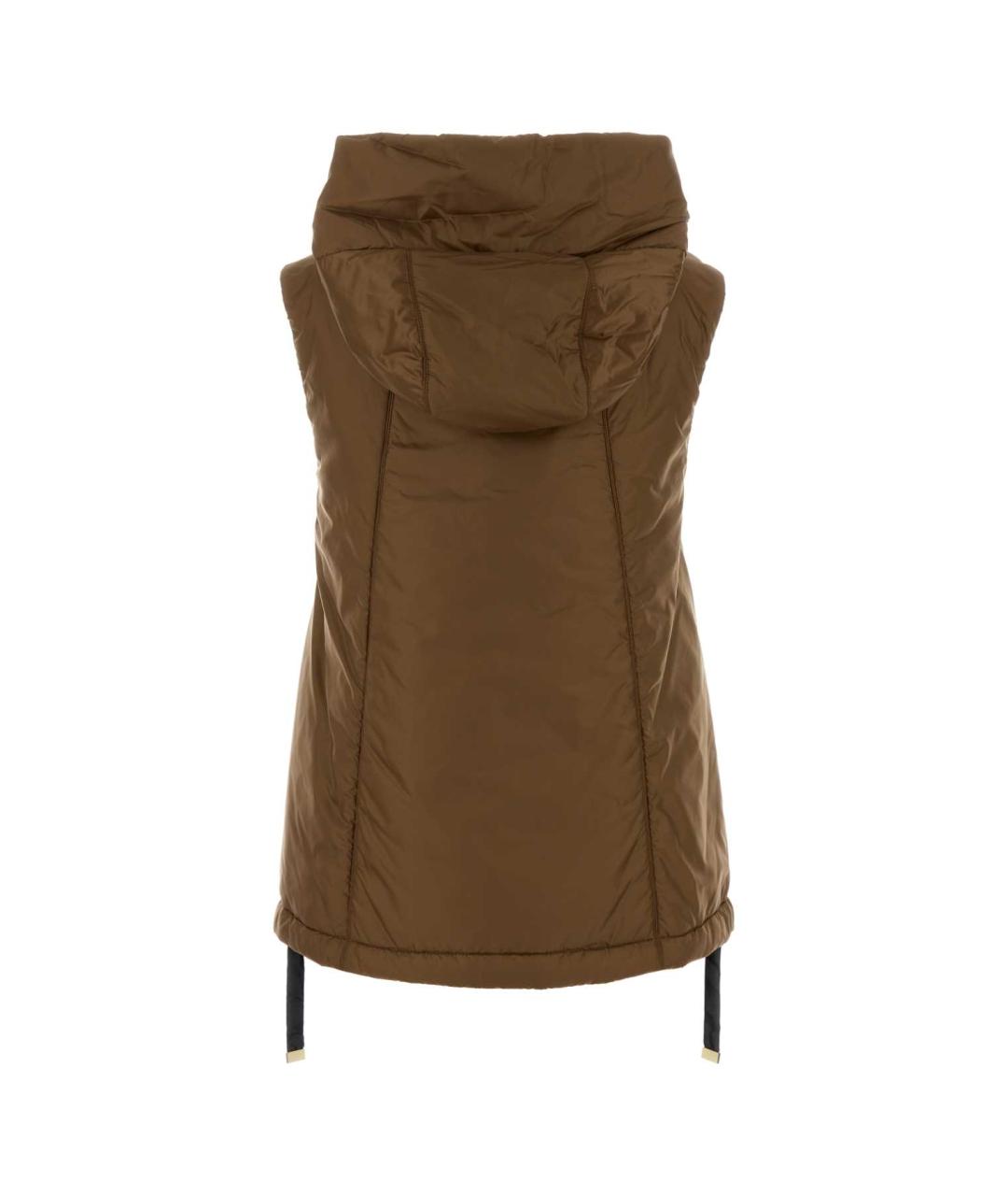 MAX MARA Коричневый полиэстеровый жилет, фото 2