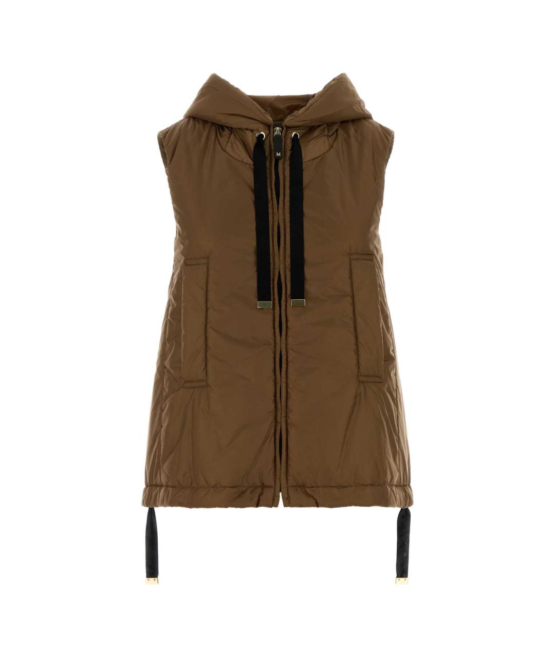 MAX MARA Коричневый полиэстеровый жилет, фото 1