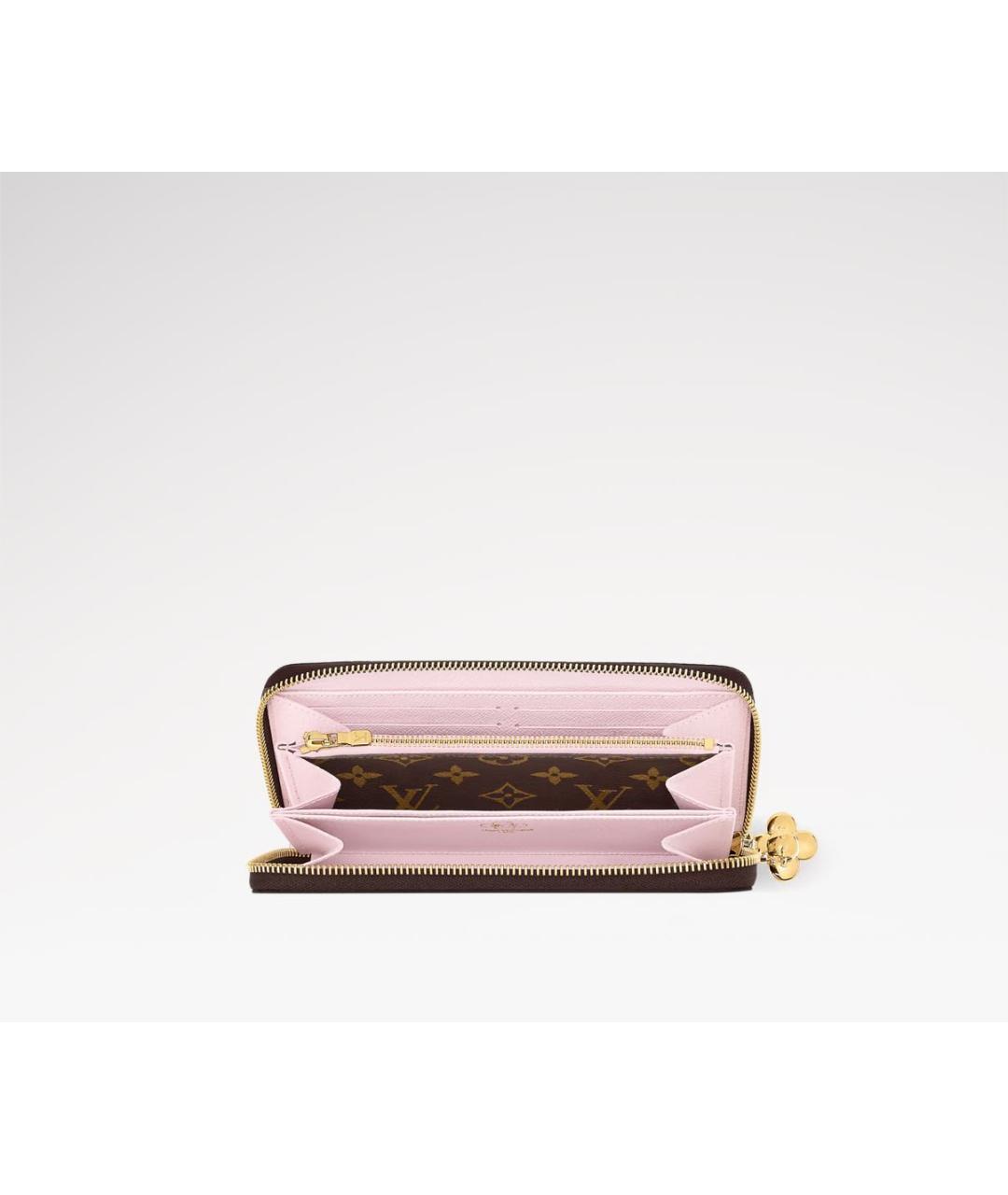 LOUIS VUITTON Коричневый кожаный кошелек, фото 2