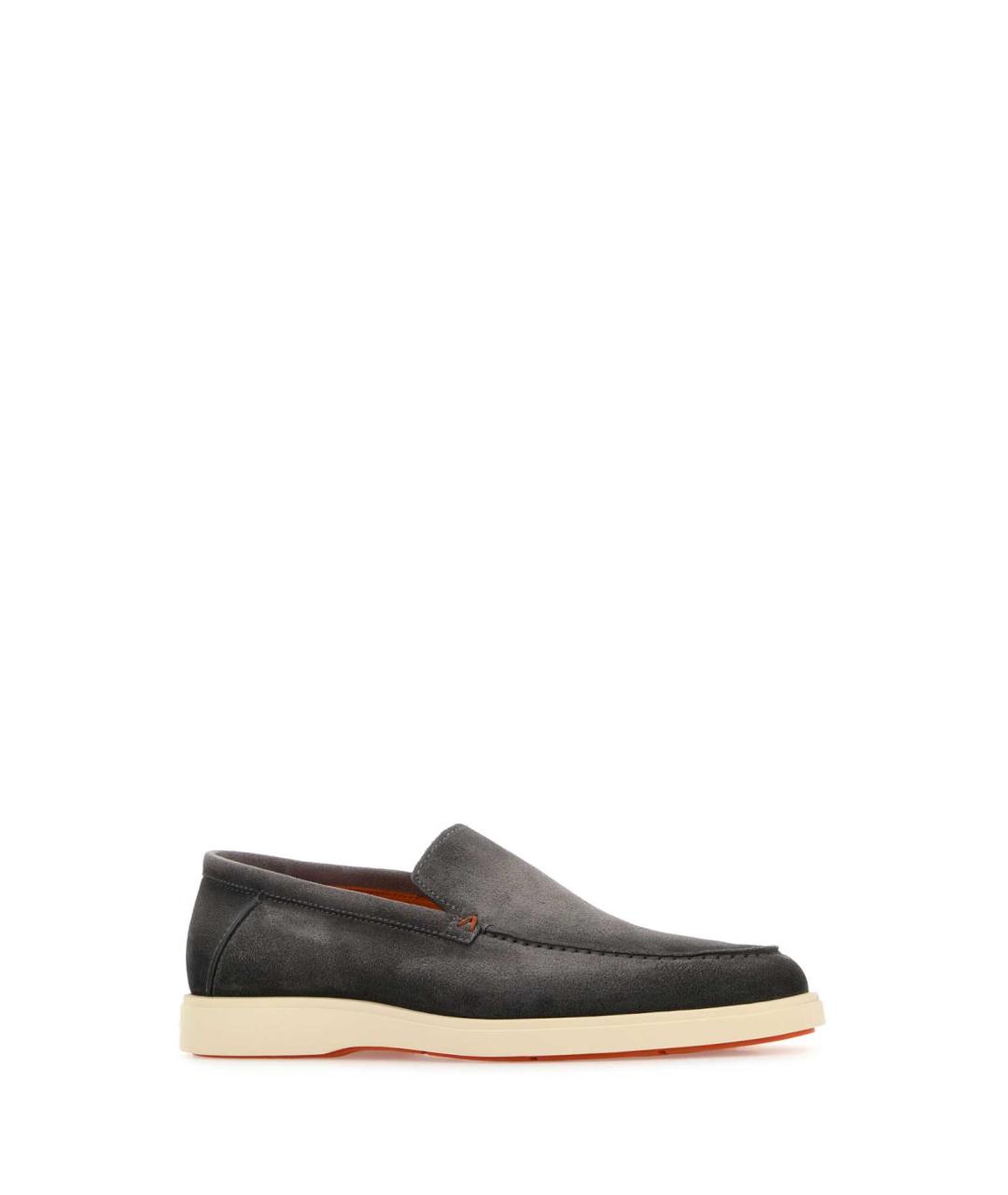 SANTONI Серые замшевые лоферы, фото 2