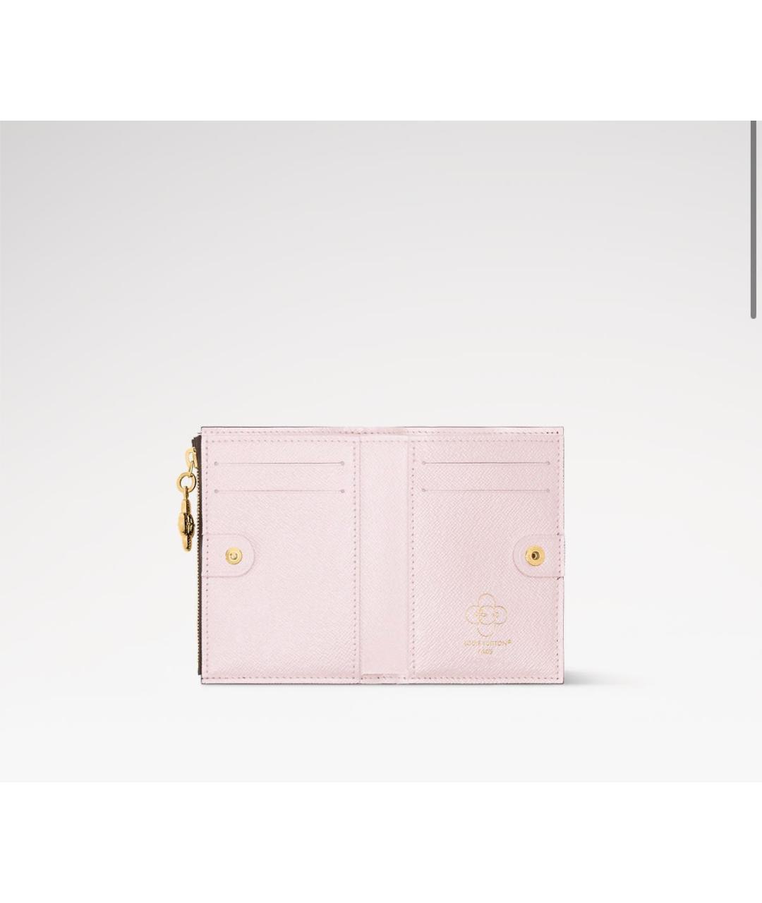 LOUIS VUITTON Коричневый кожаный кошелек, фото 4