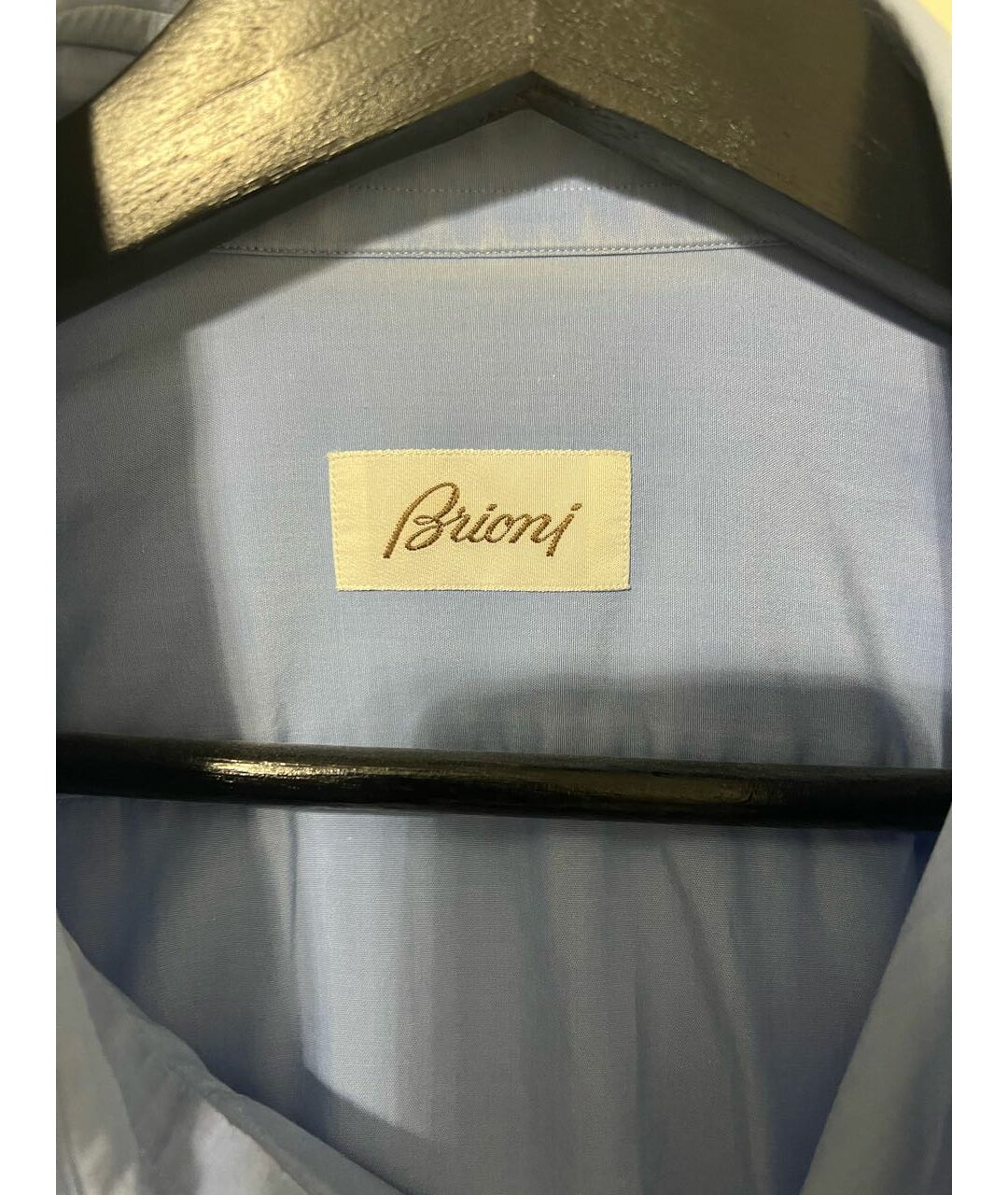BRIONI Голубая хлопковая классическая рубашка, фото 3