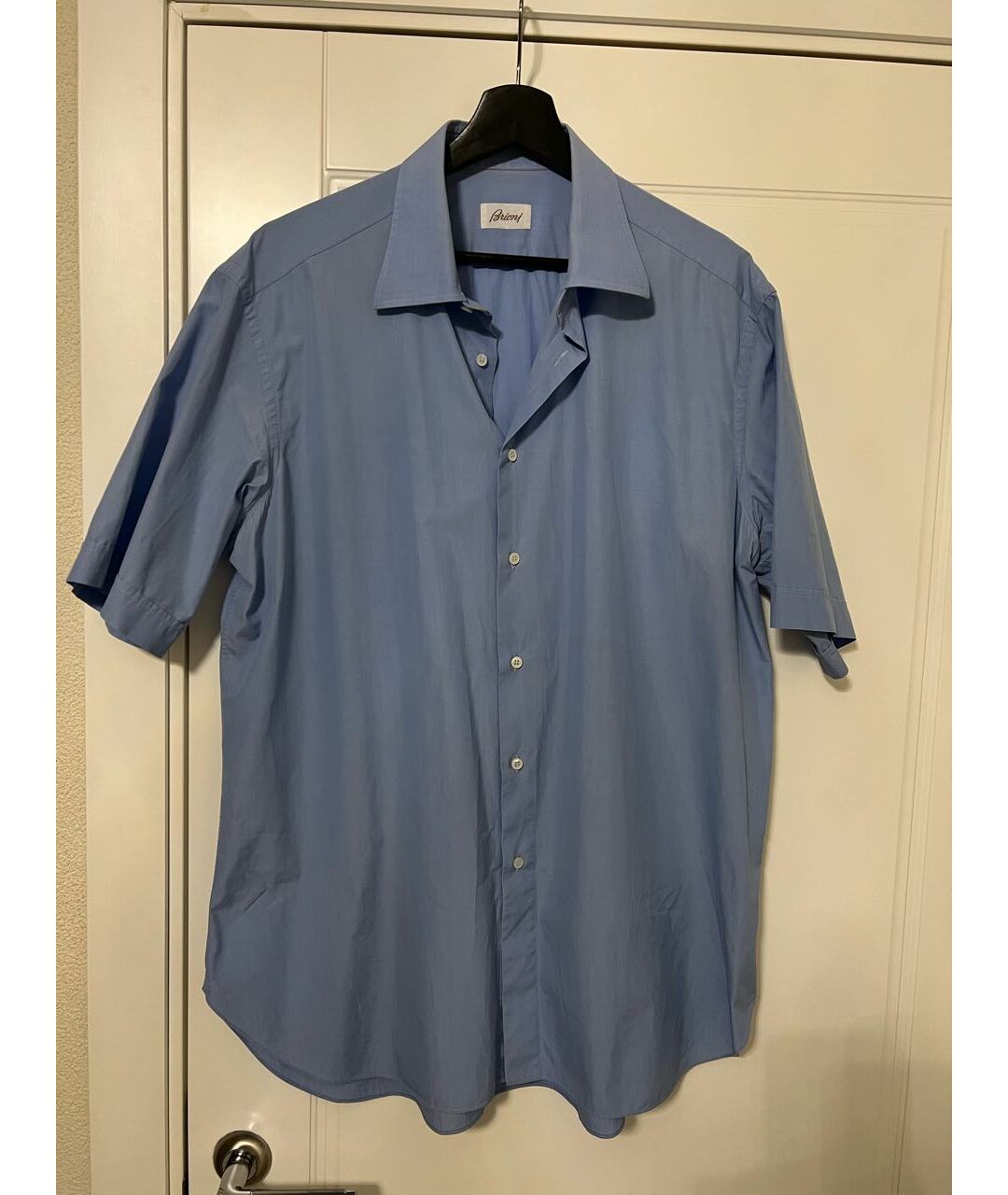 BRIONI Голубая хлопковая классическая рубашка, фото 5
