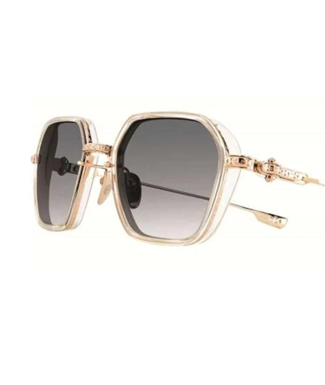 CHROME HEARTS Золотые металлические солнцезащитные очки, фото 3