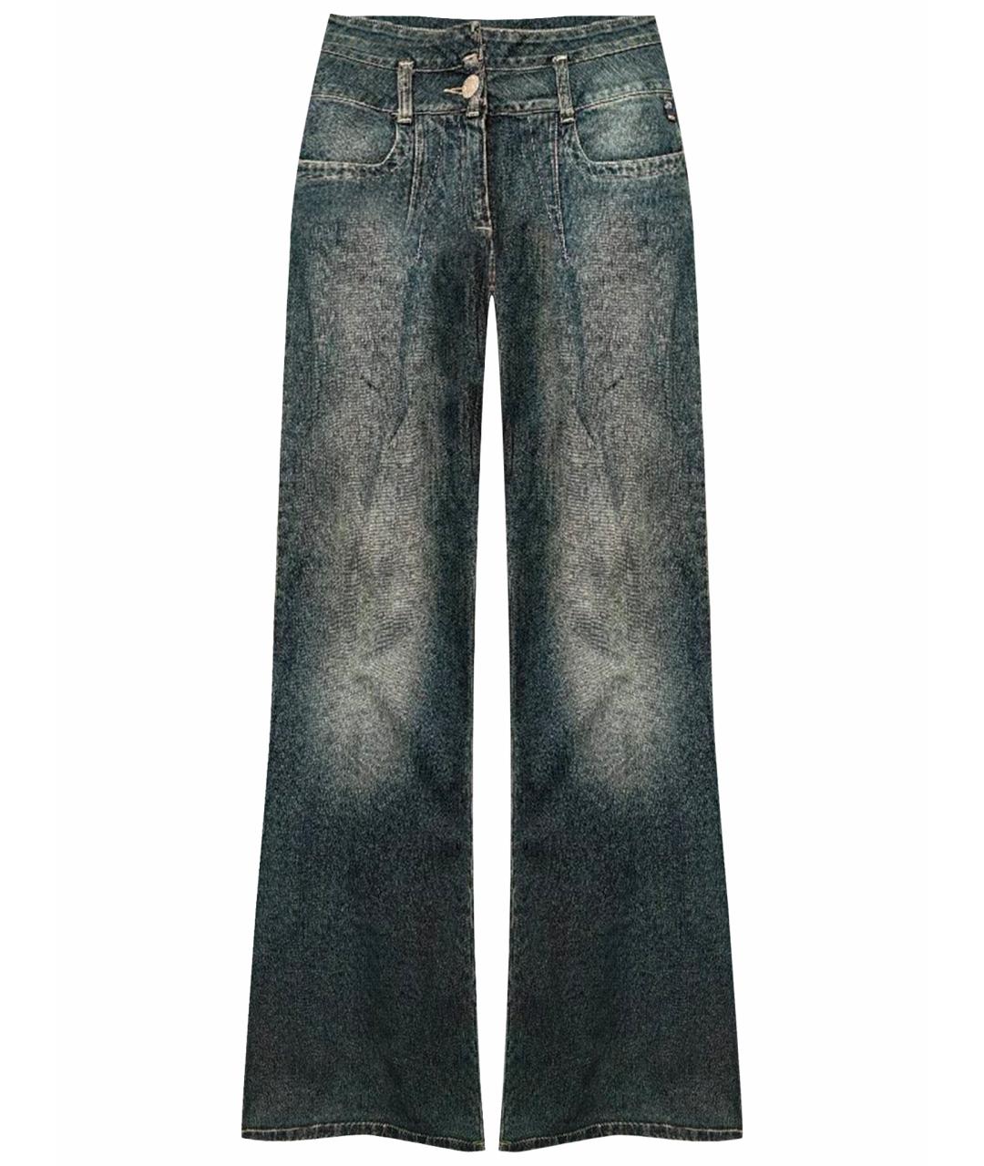 JEAN PAUL GAULTIER Темно-синие хлопковые джинсы клеш, фото 1