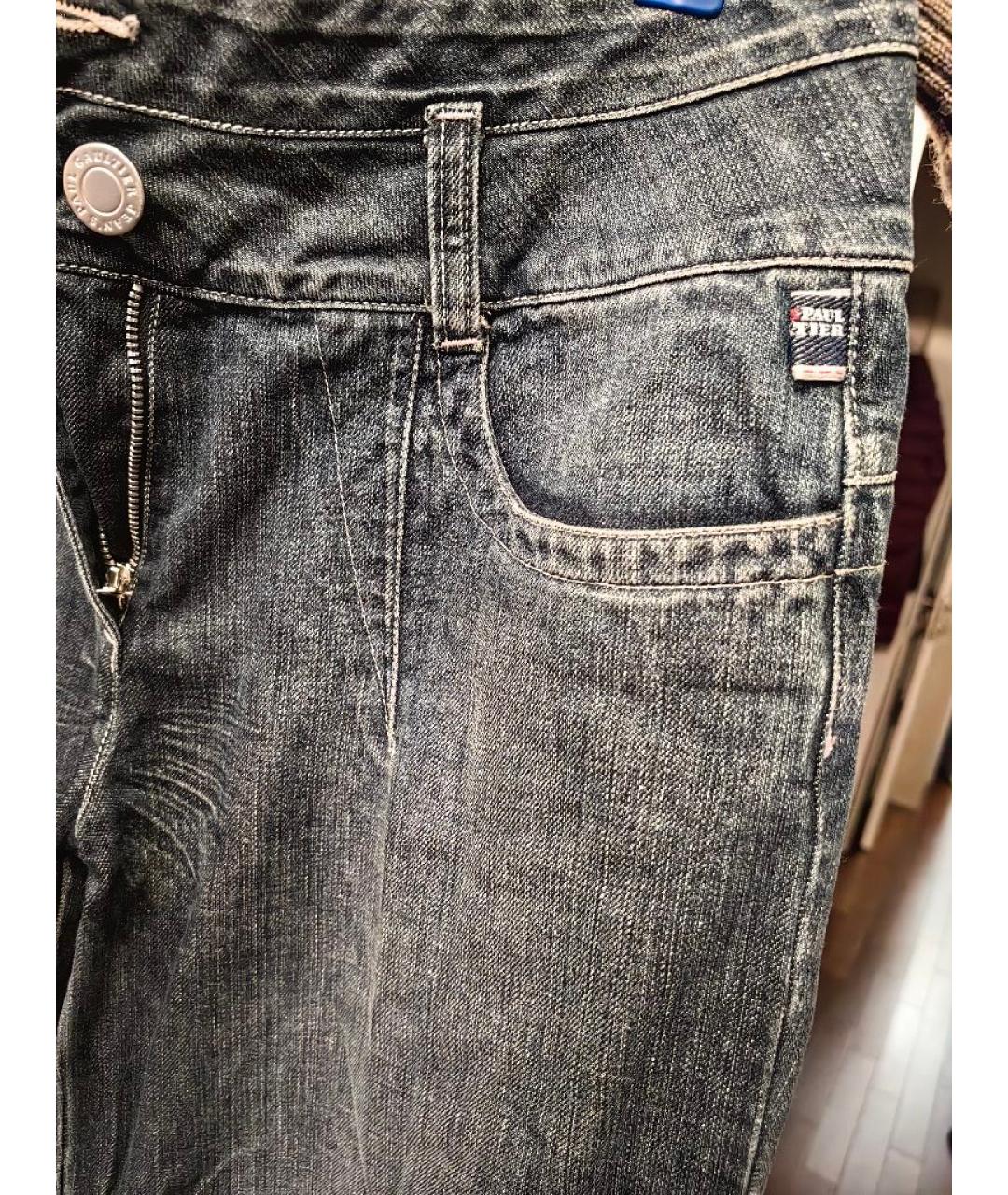 JEAN PAUL GAULTIER Темно-синие хлопковые джинсы клеш, фото 4