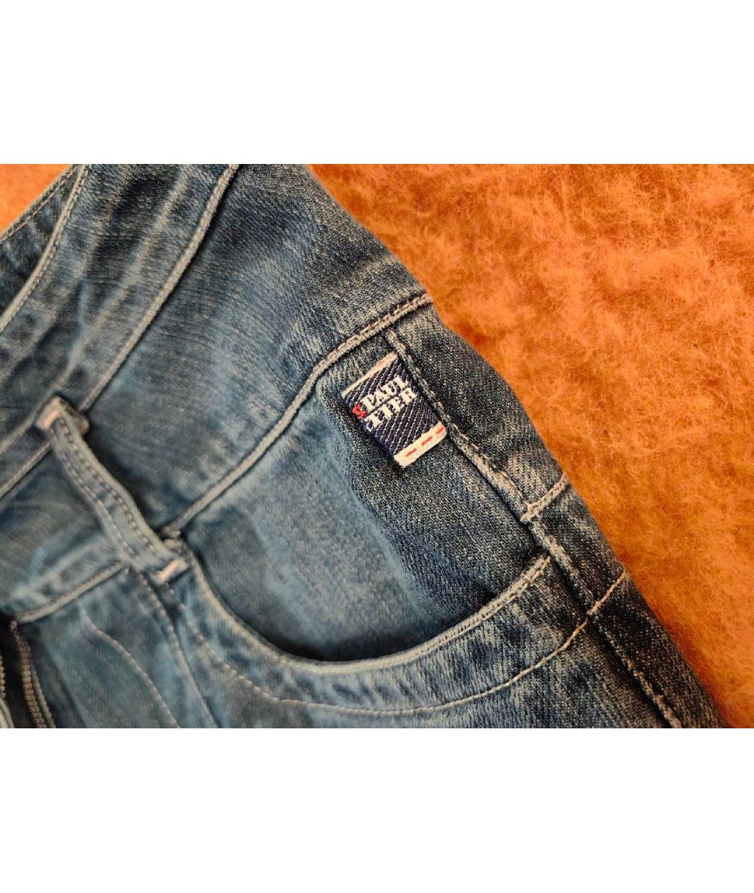 JEAN PAUL GAULTIER Темно-синие хлопковые джинсы клеш, фото 7