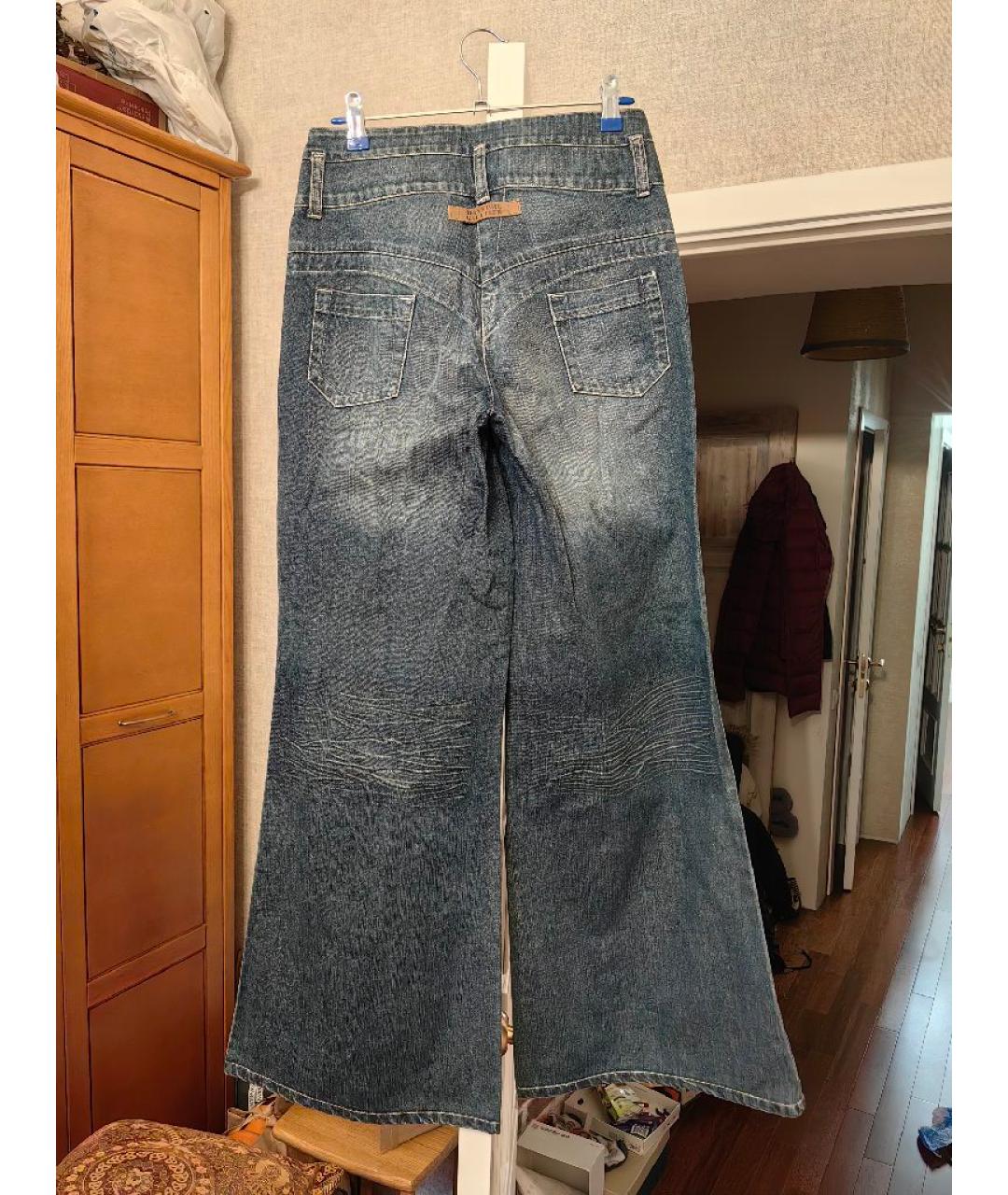 JEAN PAUL GAULTIER Темно-синие хлопковые джинсы клеш, фото 2