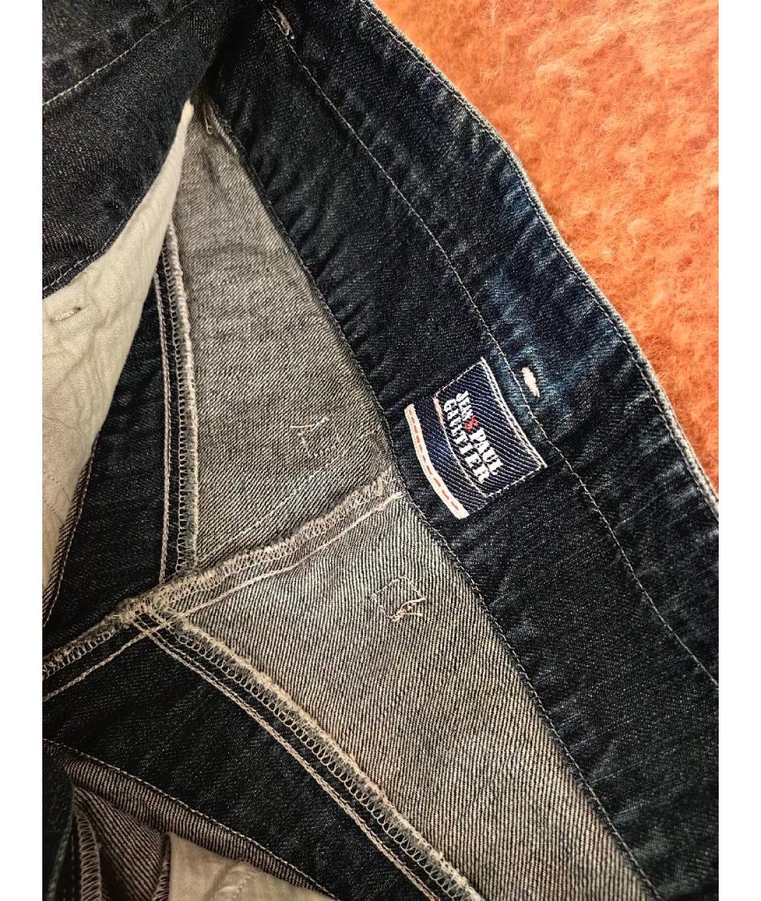 JEAN PAUL GAULTIER Темно-синие хлопковые джинсы клеш, фото 3