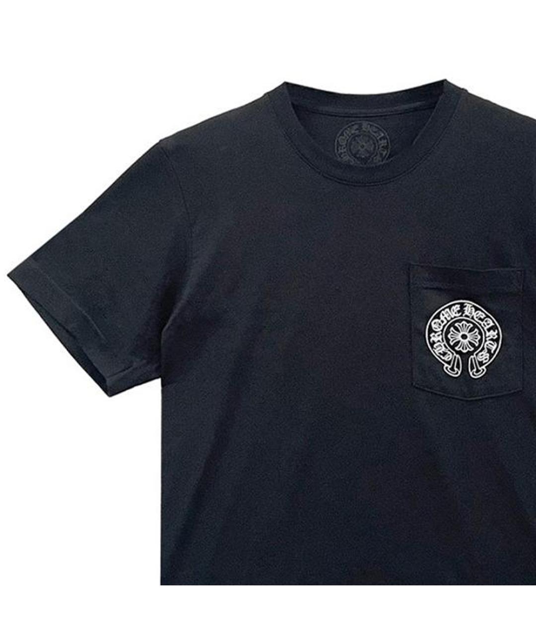 CHROME HEARTS Черная хлопковая футболка, фото 3