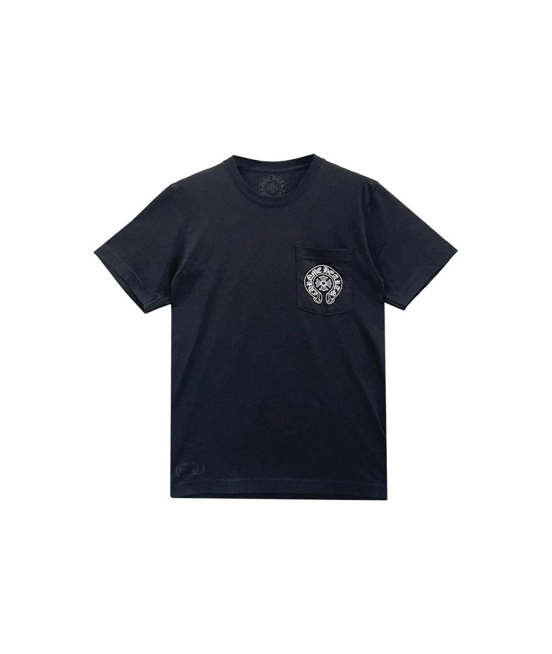 CHROME HEARTS Черная хлопковая футболка, фото 5