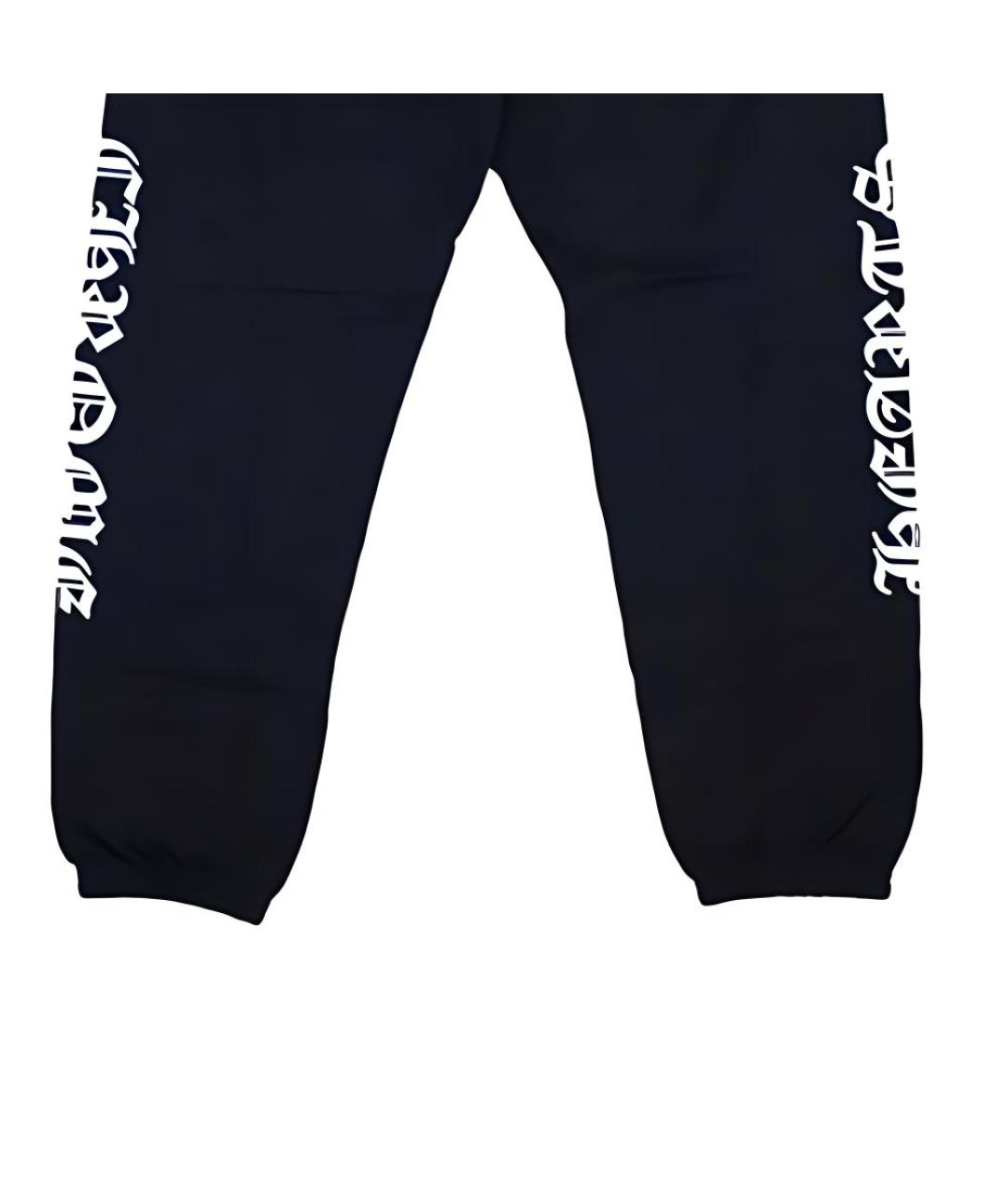 CHROME HEARTS Черные хлопковые повседневные брюки, фото 7